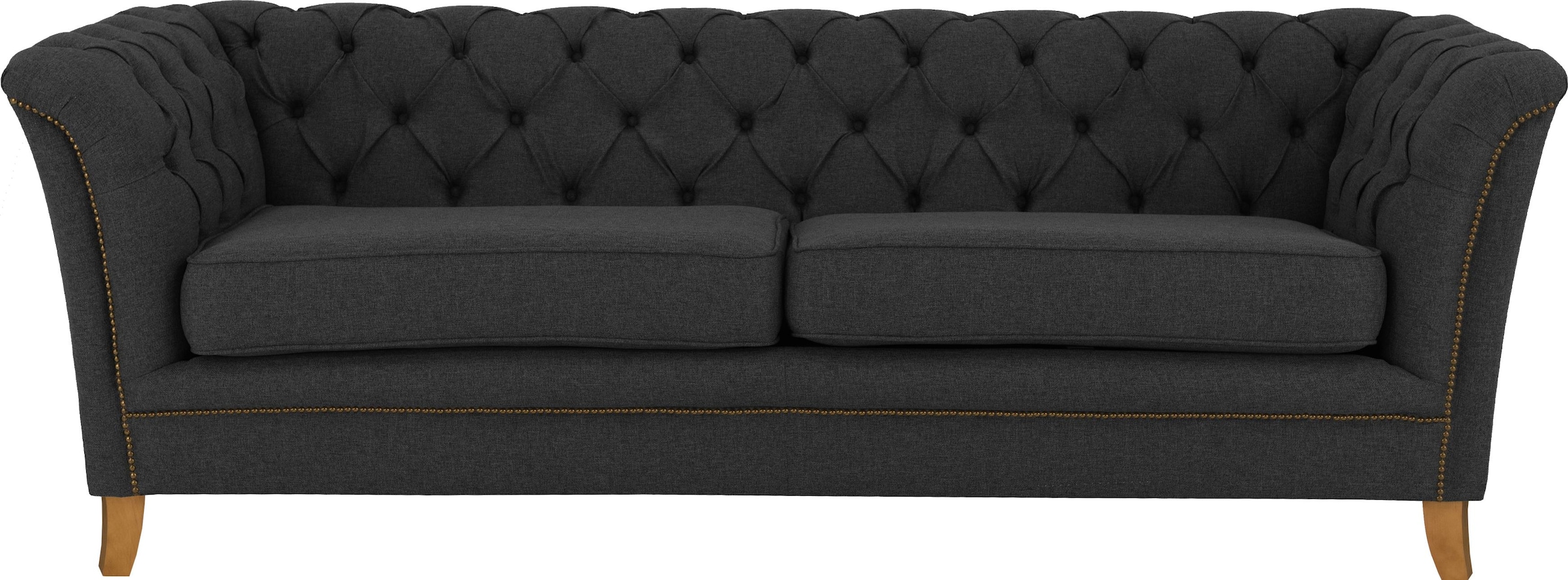 Home affaire 3-Sitzer »Newport« mit Knopfheftung im Rücken, Keder und feinen Armlehnen