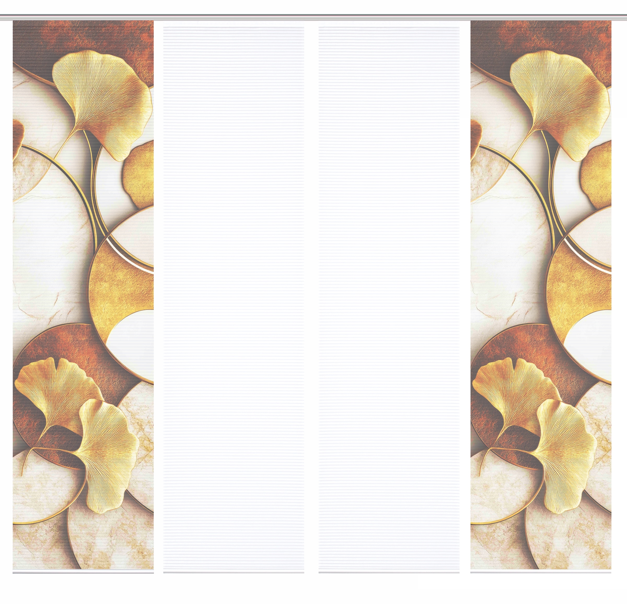 HOME in green Schiebegardine »STORM« Paneelwagen 4 Stk. tlg. Bambusoptik, SET, recycelt, Digitaldruck