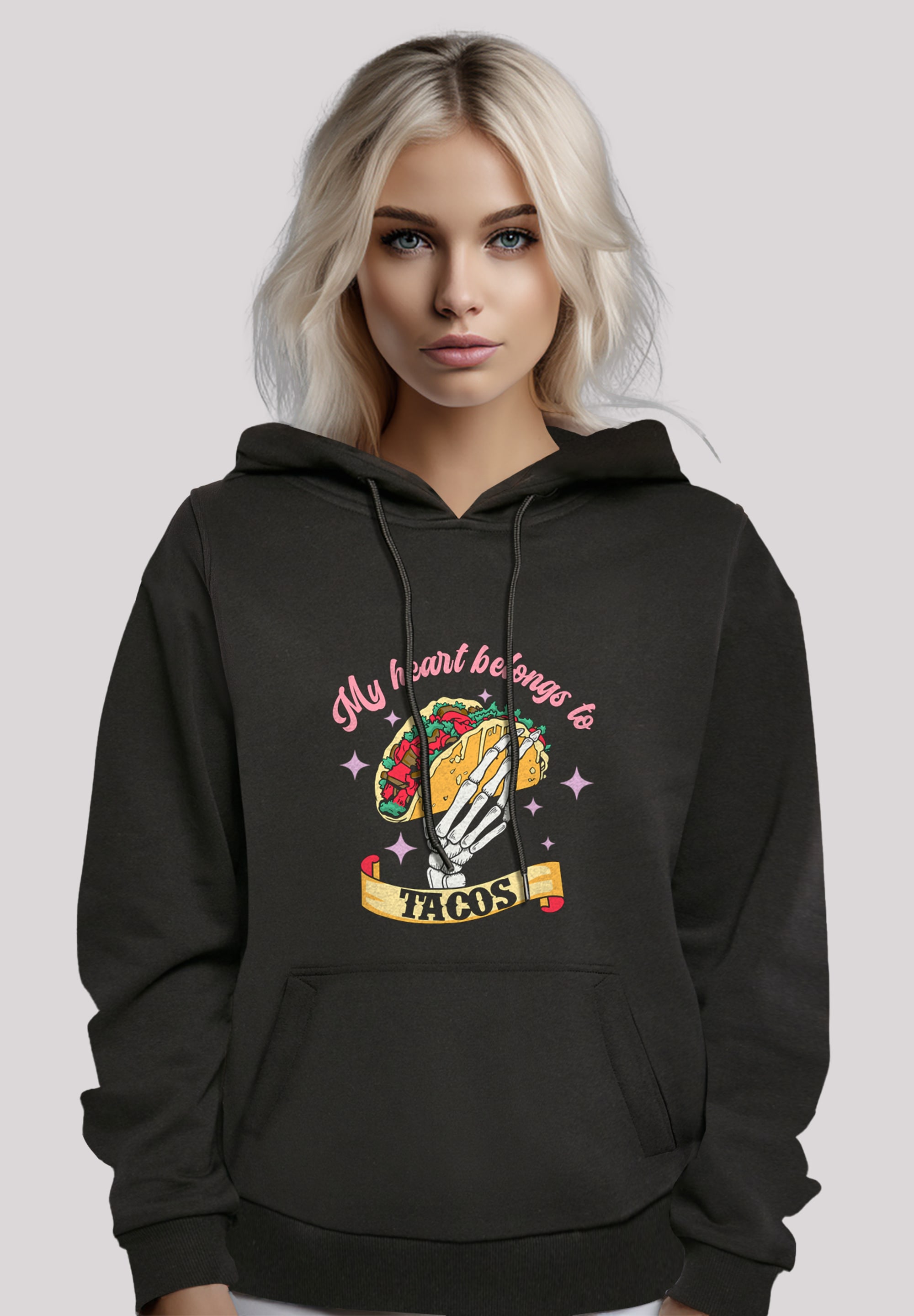 F4NT4STIC Kapuzenpullover "Anti Valentinstag My Herz belongs to tacos", Pre günstig online kaufen