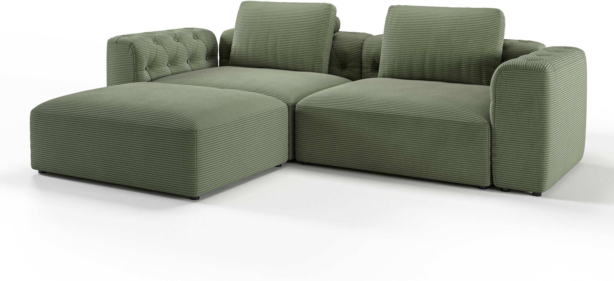 RAUM.ID Ecksofa »Cushid L-Form«, Modulset, bestehend aus 3 Teilen