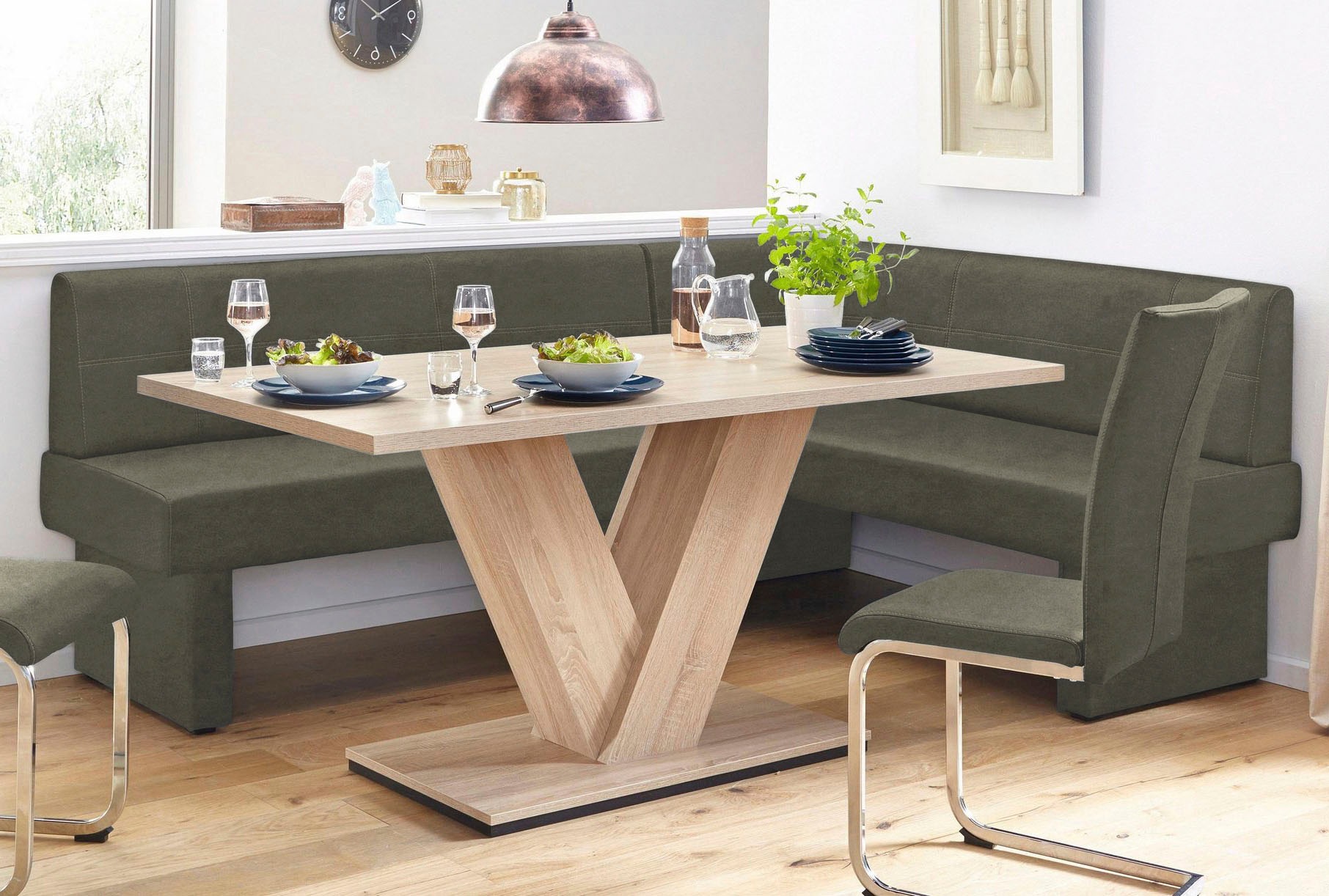 Home affaire Eckbank "Nils" Sitz und Rücken gepolstert, verschiedene Qualit günstig online kaufen