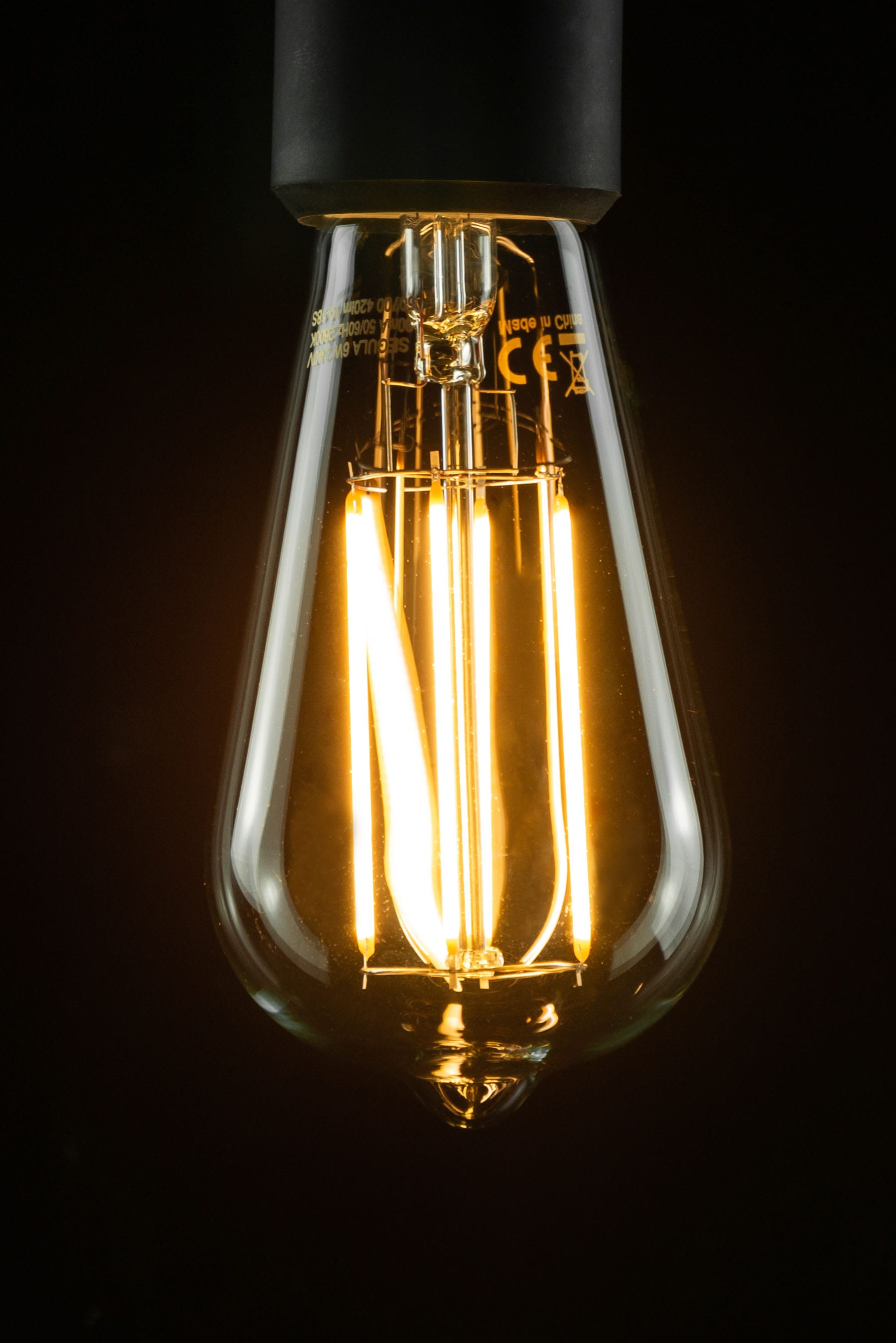 SEGULA LED-Leuchtmittel »Vintage Line«, E27, 1 St., Warmweiß, dimmbar, Rustika Lampe, klar, 2700K, E27
