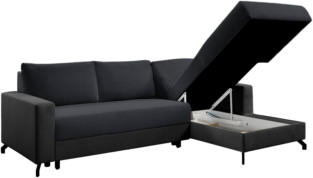 Thumbnail - exxpo - sofa fashion Ecksofa "Quattro L-Form, B/T: 247/162 cm" wahlweise mit Bettfunktion, Bettkasten