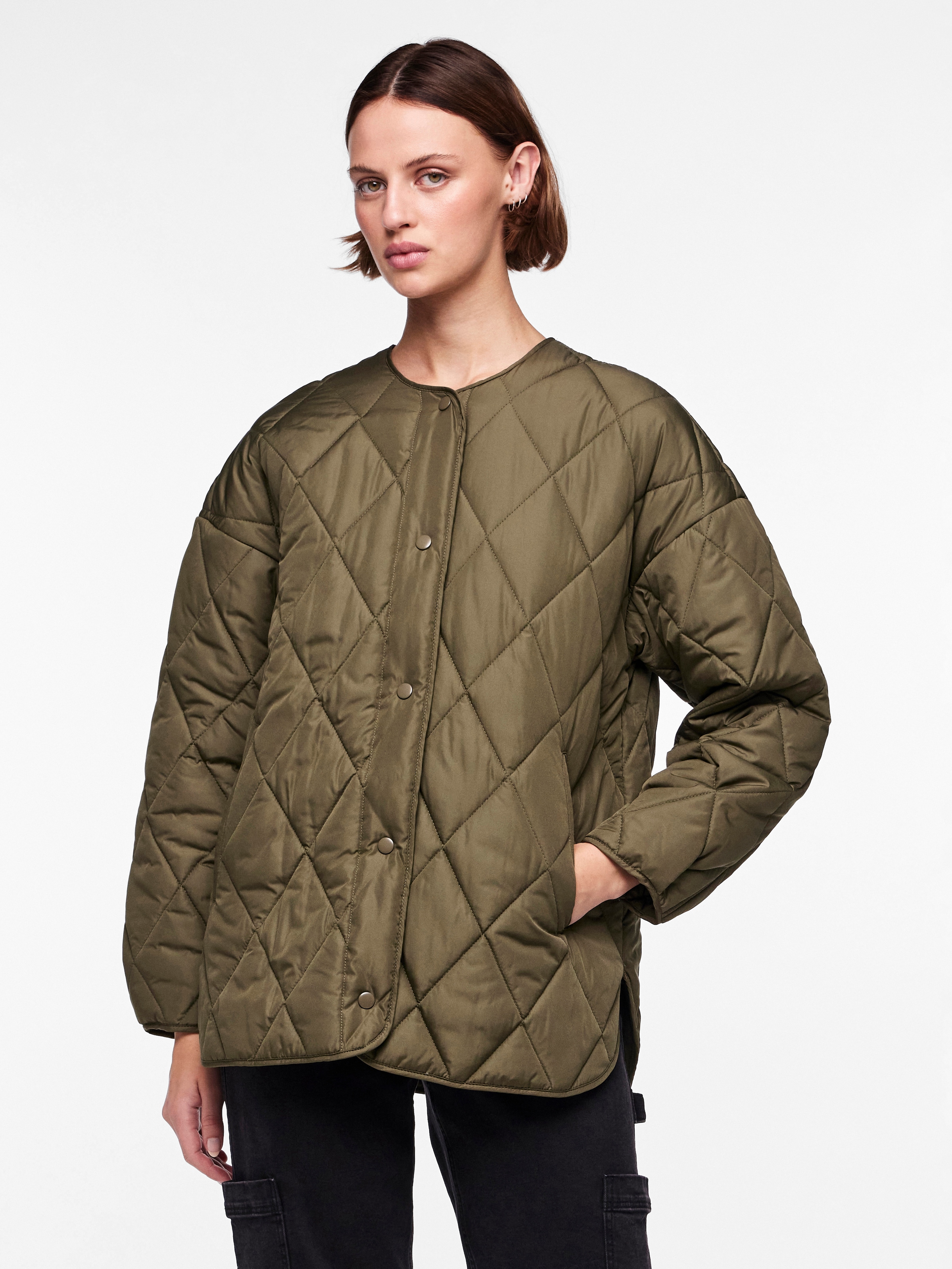 pieces Steppjacke "PCSTELLA QUILTED JACKET NOOS BC" Kunstfaser günstig online kaufen
