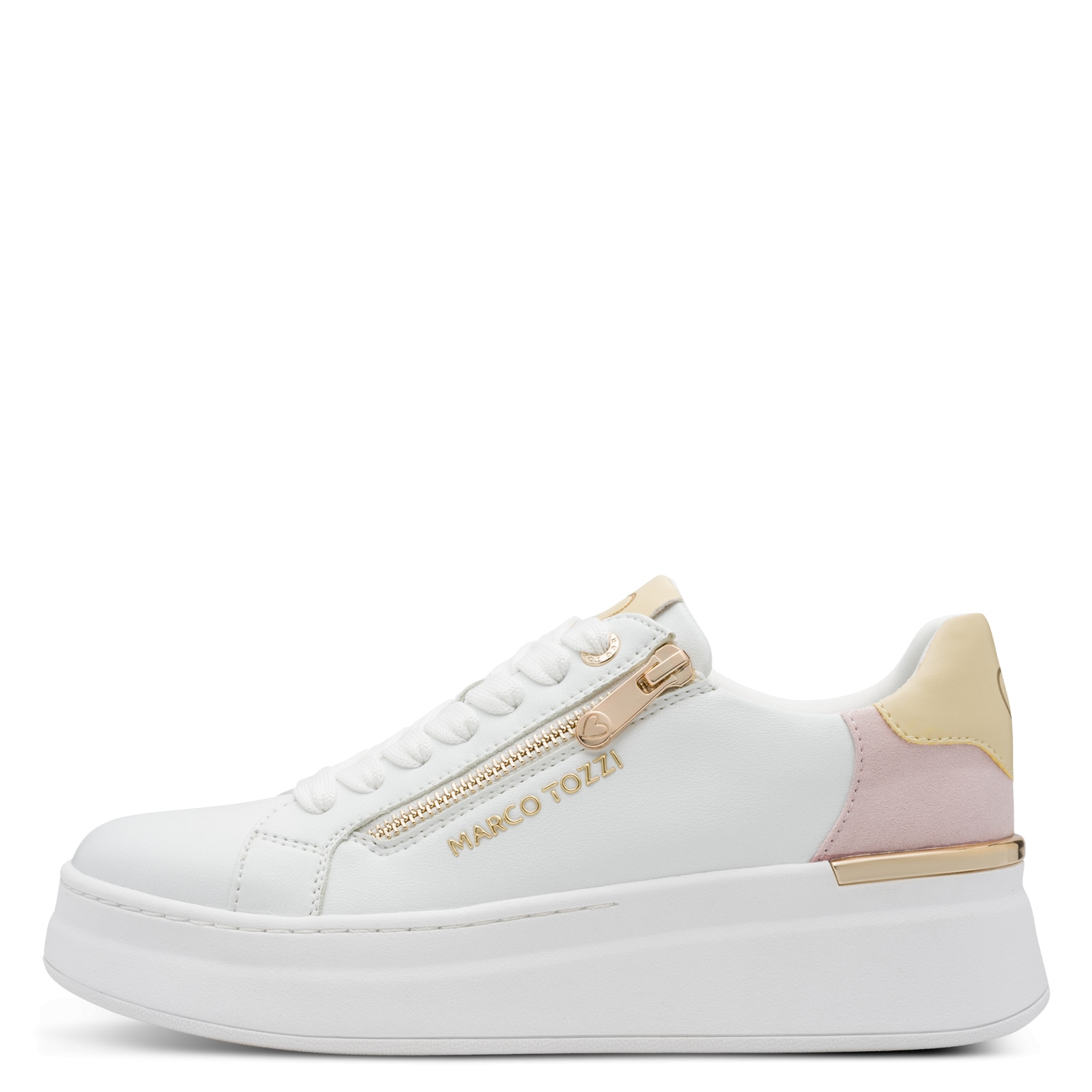 MARCO TOZZI Plateausneaker  Freizeitschuh, Halbschuh, Schnürschuh mit Außenreißverschluss