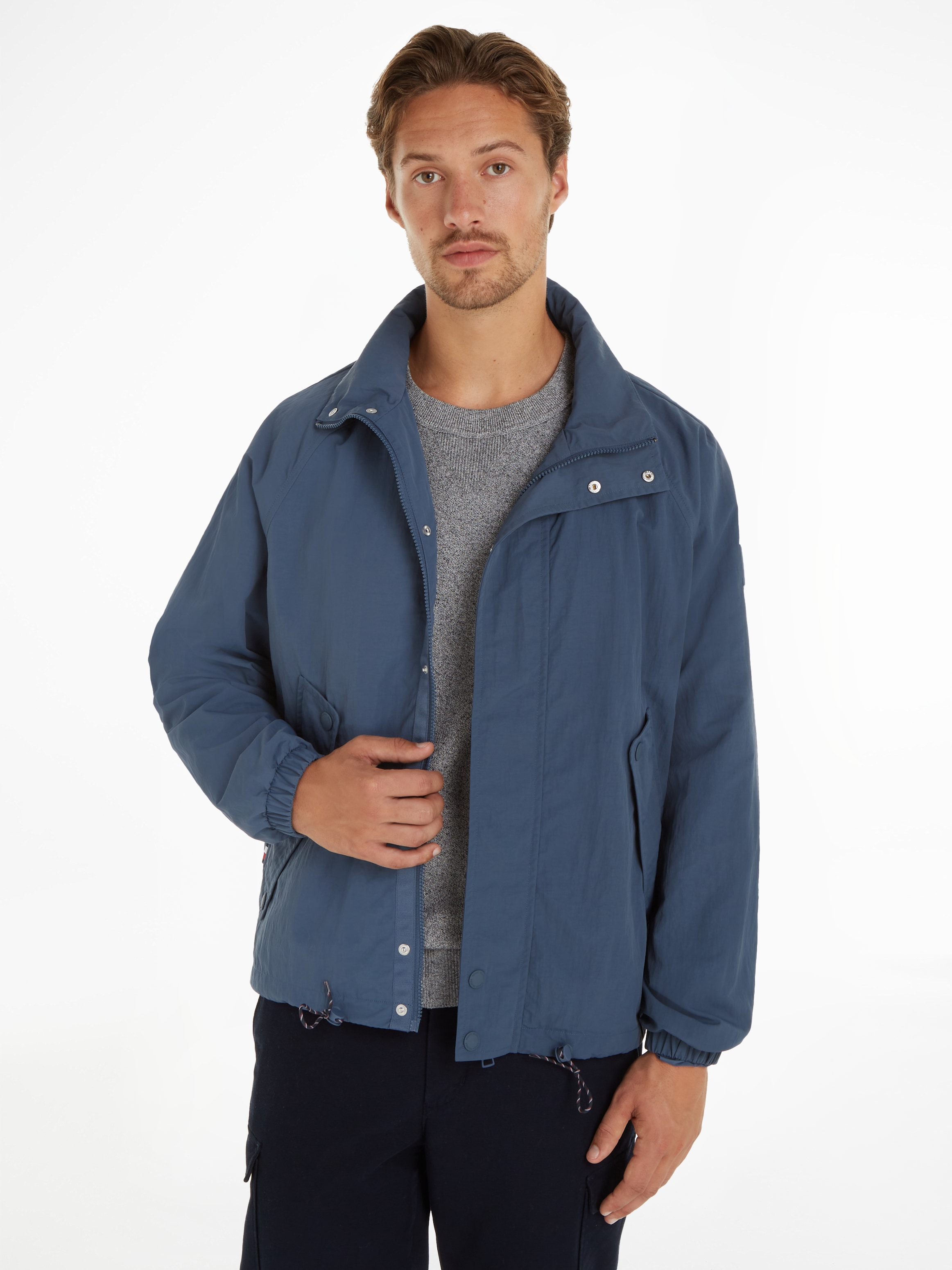 Tommy Hilfiger Blouson "REGATTA JACKET", mit Kapuze, wasserabweisend, hochgeschlossen, mit verstaubarer Kapuze