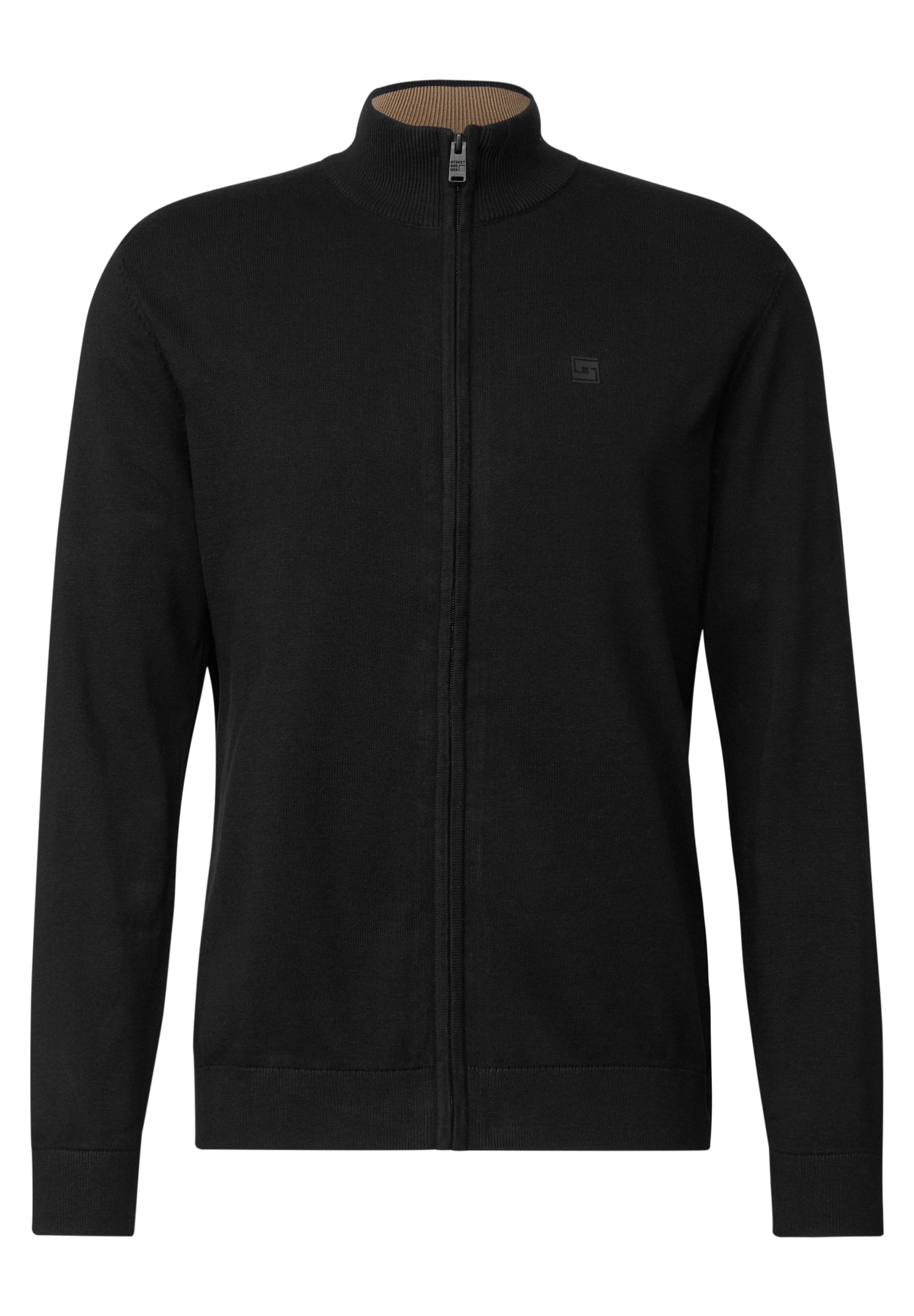 STREET ONE MEN Strickjacke, aus reiner Baumwolle