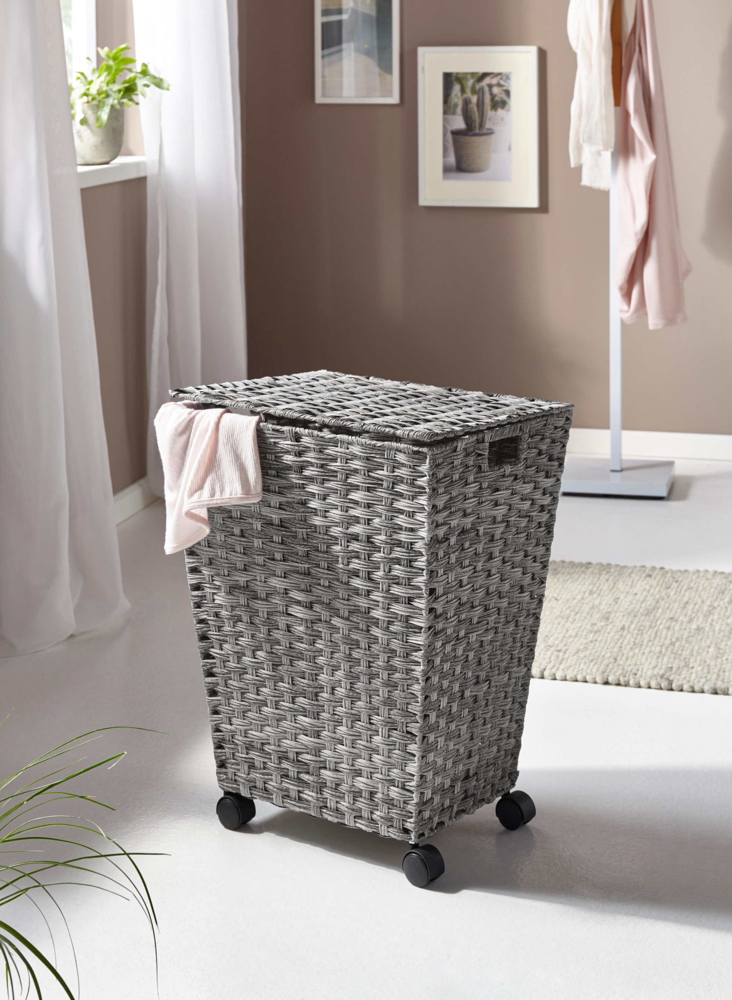 locker BAUR | Rollen bestellen Polyrattan, mit Wäschekorb,