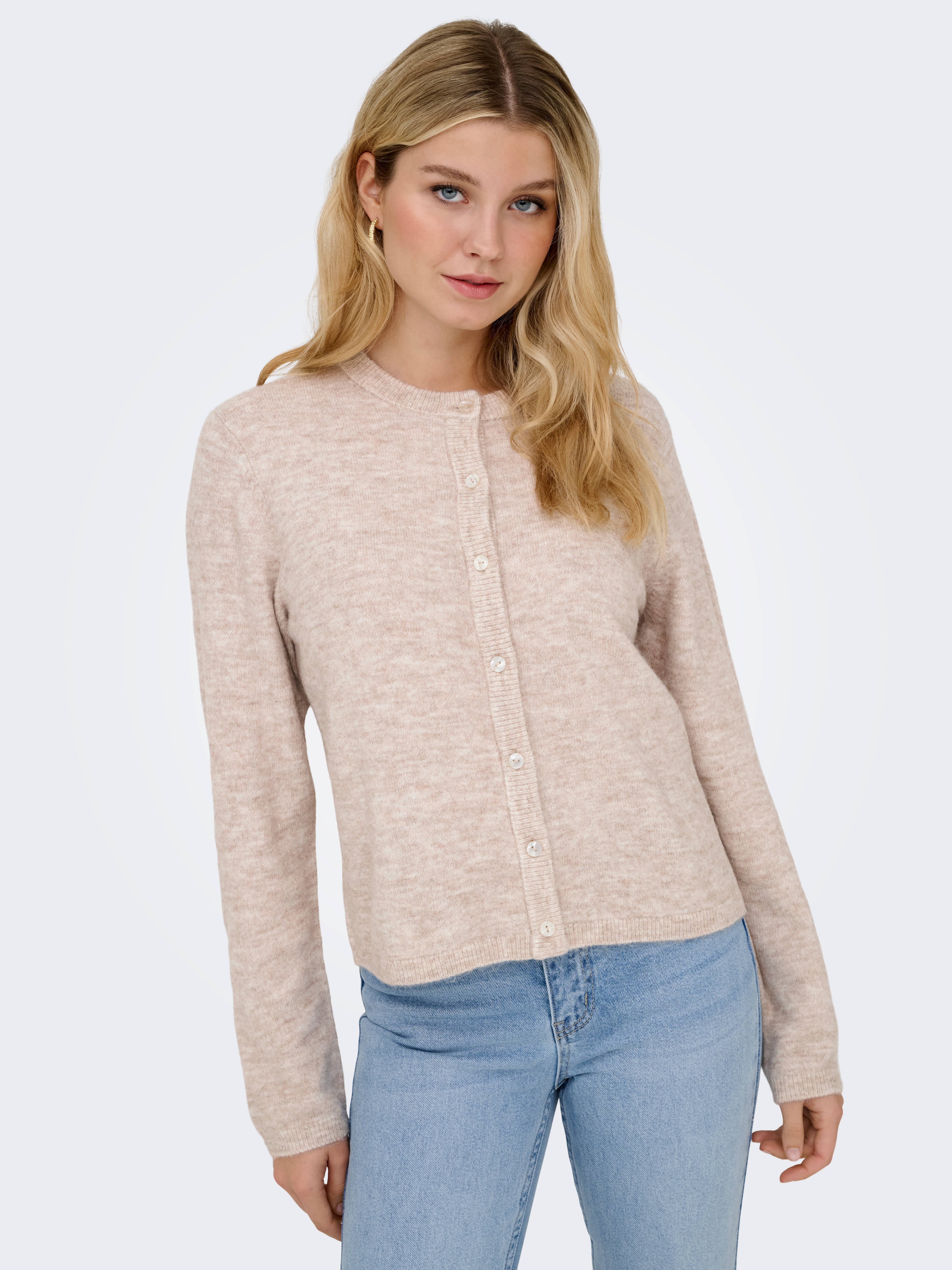ONLY 1100000002199 "ONLSIMONI L/S O-NECK CARDIGAN KNT NOOS" Materialmix, relaxed fit