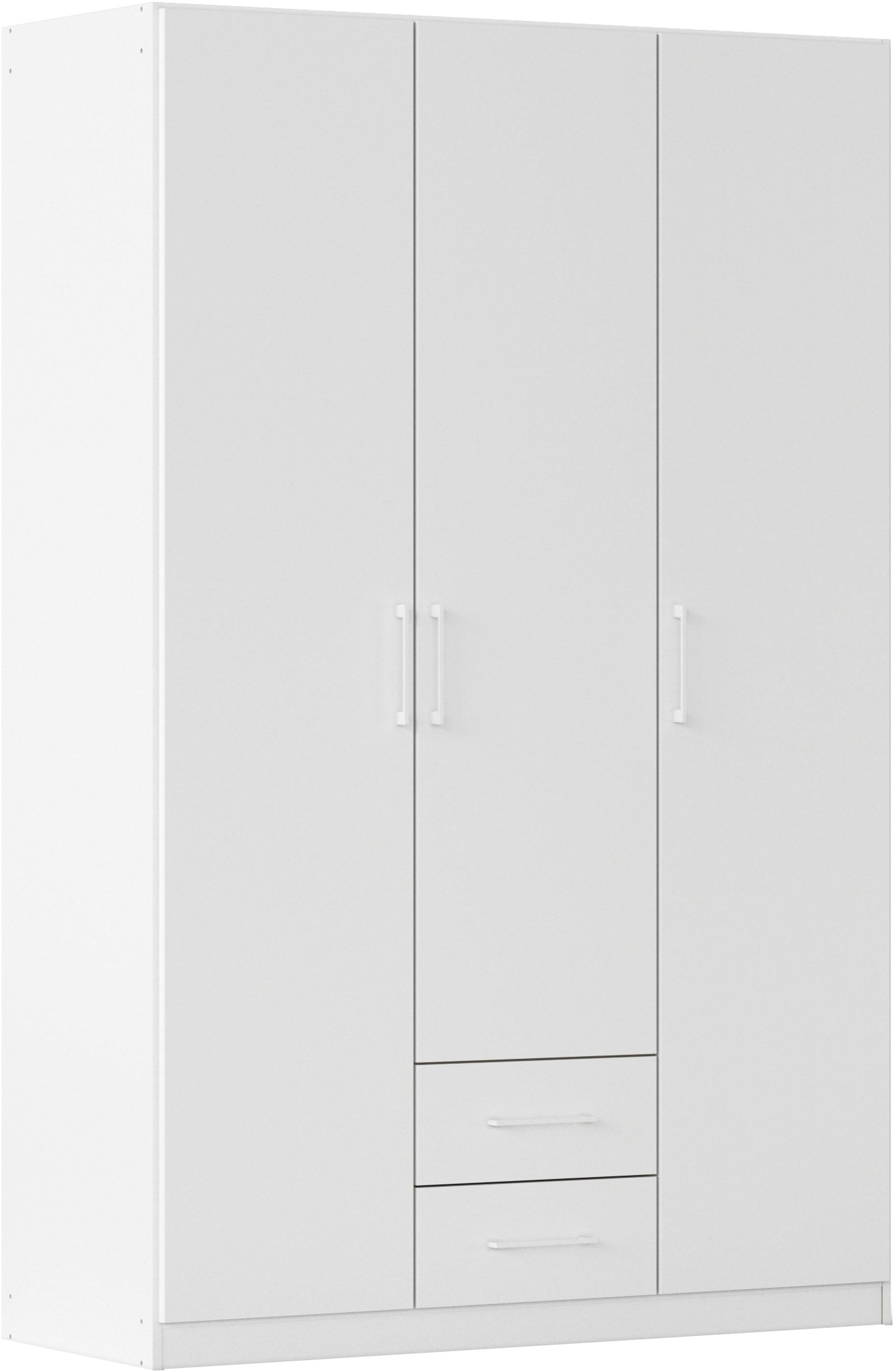 rauch Drehtürenschrank »Kleiderschrank Garderobe GAMMA Breite 136 cm« in 3 Ausstattungen BASIC/CLASSIC/PREMIUM (inkl. SOFT-CLOSE-Funktion),  mit Schubladen, verschiedene Griff-Varianten TOPSELLER MADE IN GERMANY