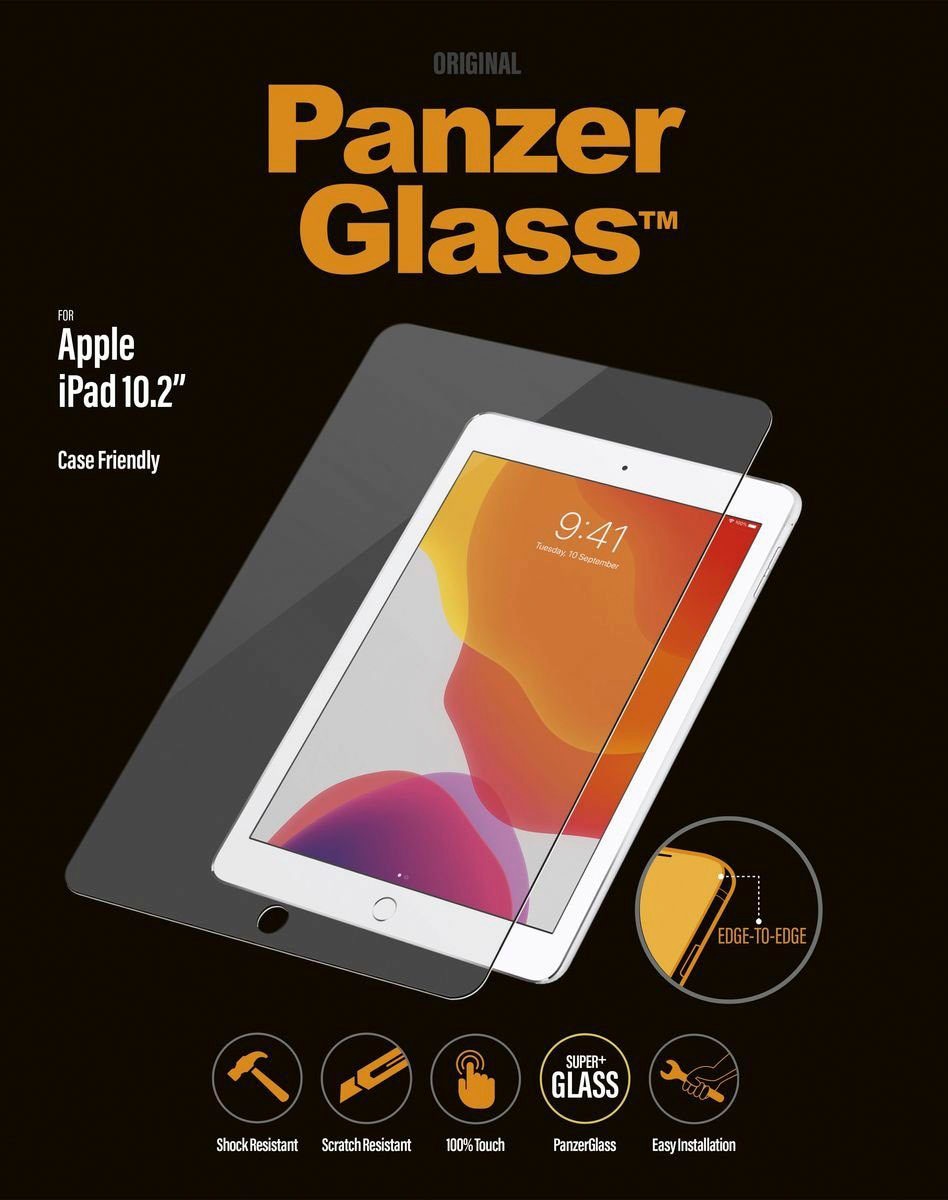 PanzerGlass Displayschutzglas »Schutzglas Case Friendly für Apple iPad 10,2''«, für Apple iPad 25,9 cm (10,2 Zoll)