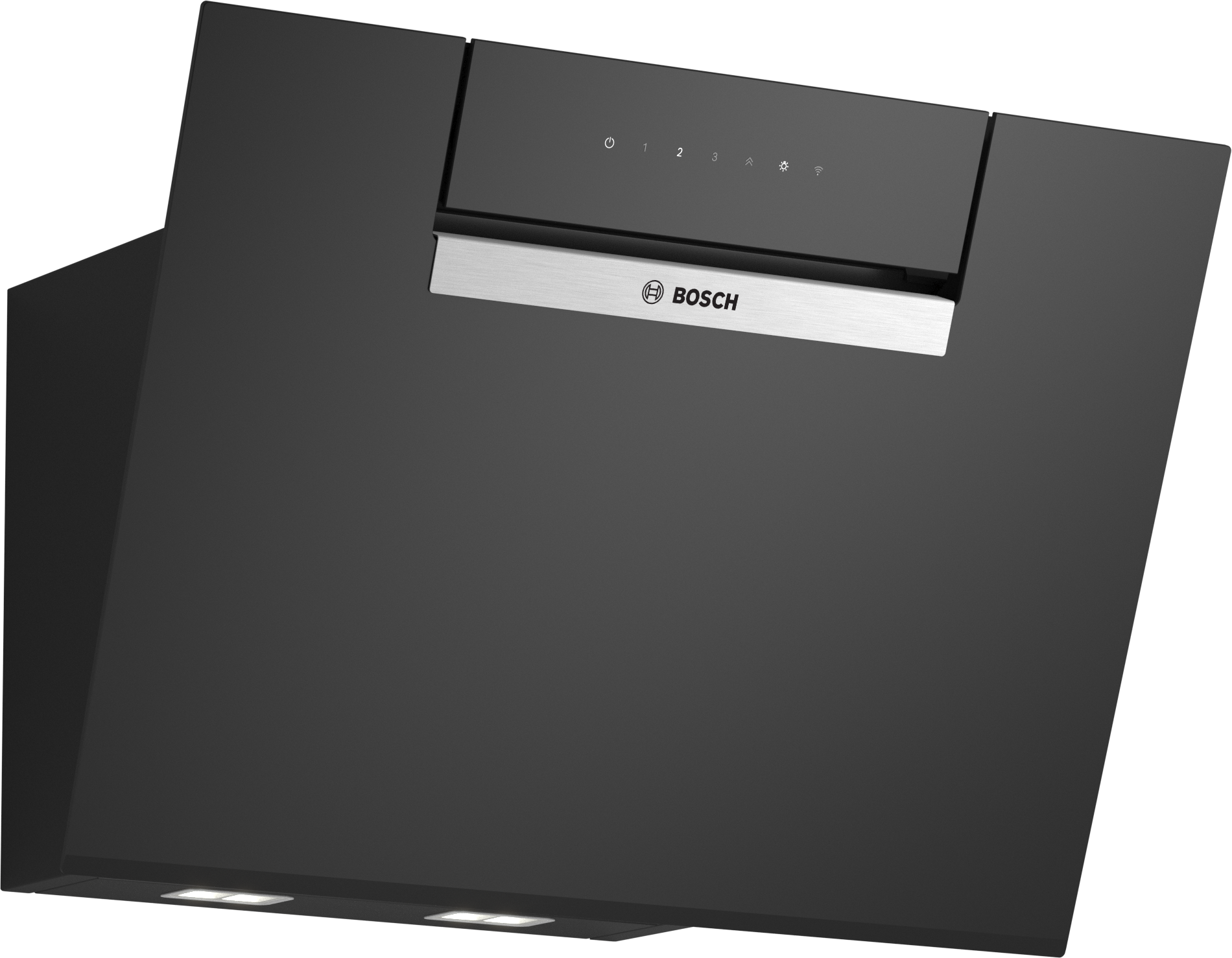 BOSCH Kopffreihaube "DWJ67FN60", B:59cm H:32cm T:43,3cm, schwarz, Dunstabzugshauben, Umluftbetrieb