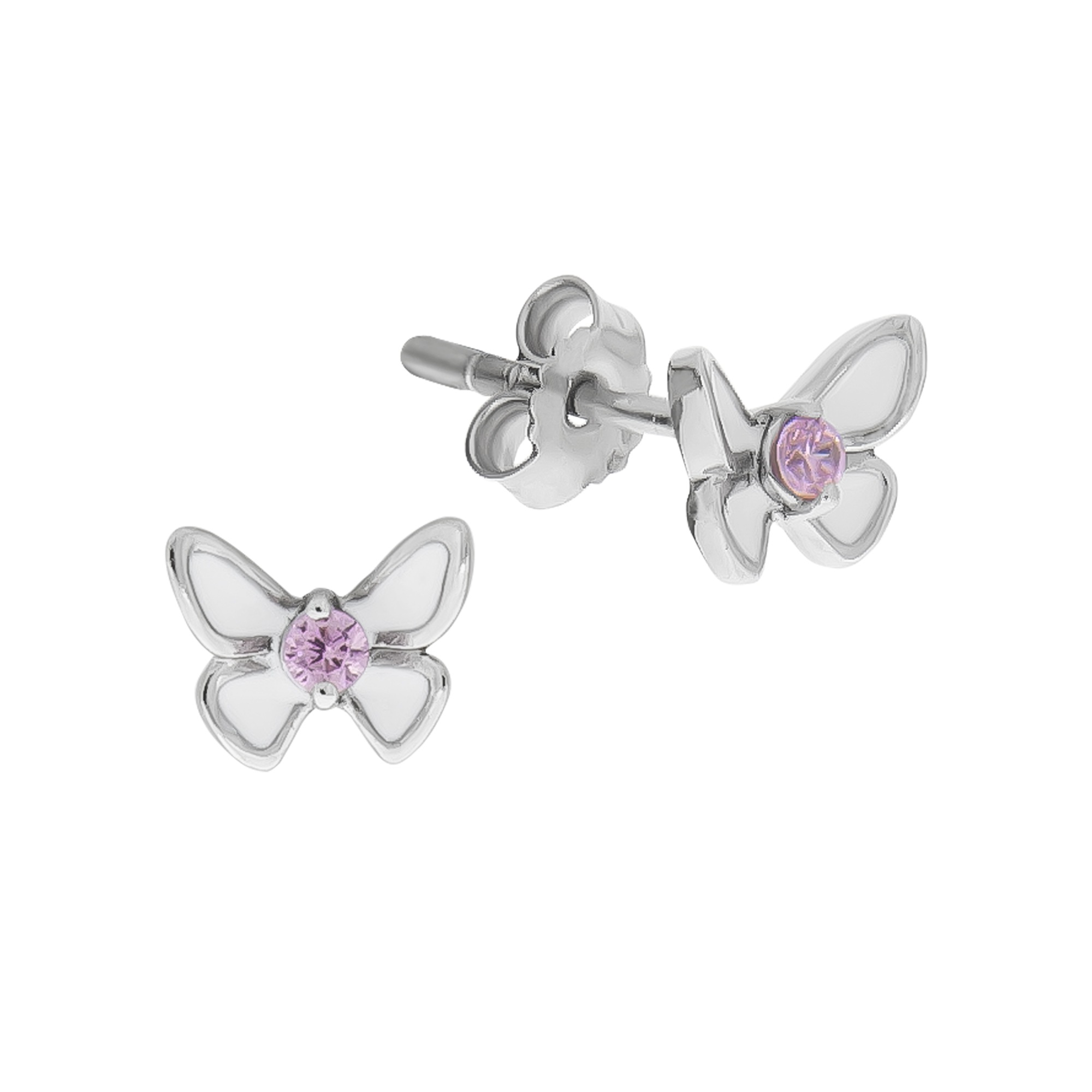 Zeeme Paar 925 Schmetterling Zirkonia »Silber pink« Ohrstecker BAUR 