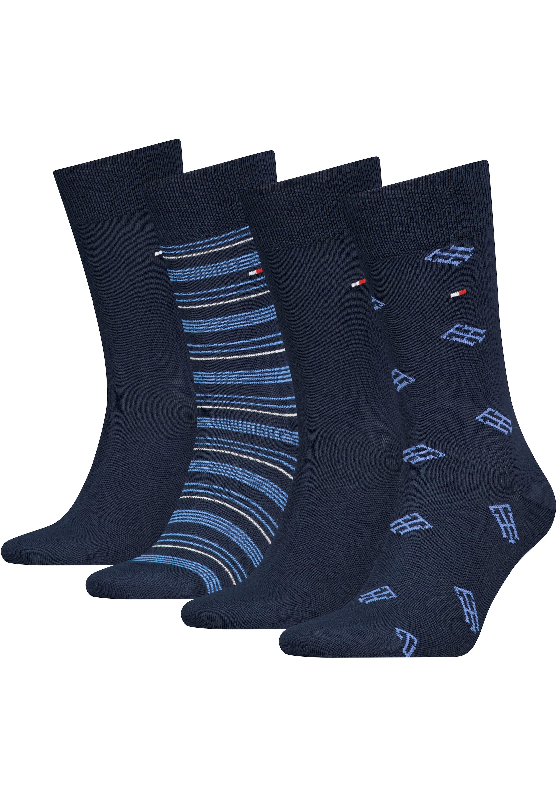 Socken, (4 Paar), mit Monogram-Design
