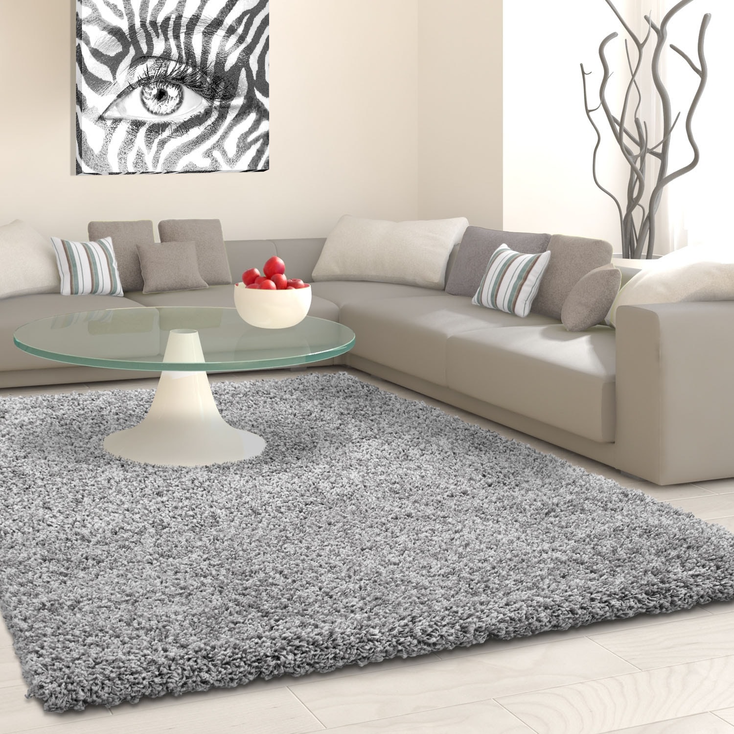 Ayyildiz Teppiche Hochflor-Teppich "Life Shaggy 1500, auch als Läufer und in Rund erhältlich" rechteckig 30 mm Höhe Langflor, uni, große Farb- und Größenauswahl. Wohnzimmer, alle Räume