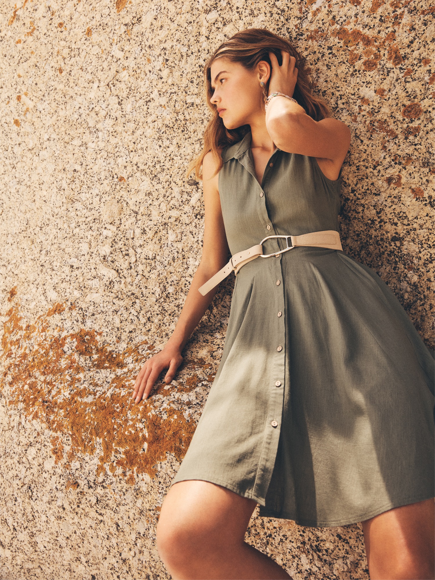 Apricot Minikleid »Minikleid« aus Leinenmischung