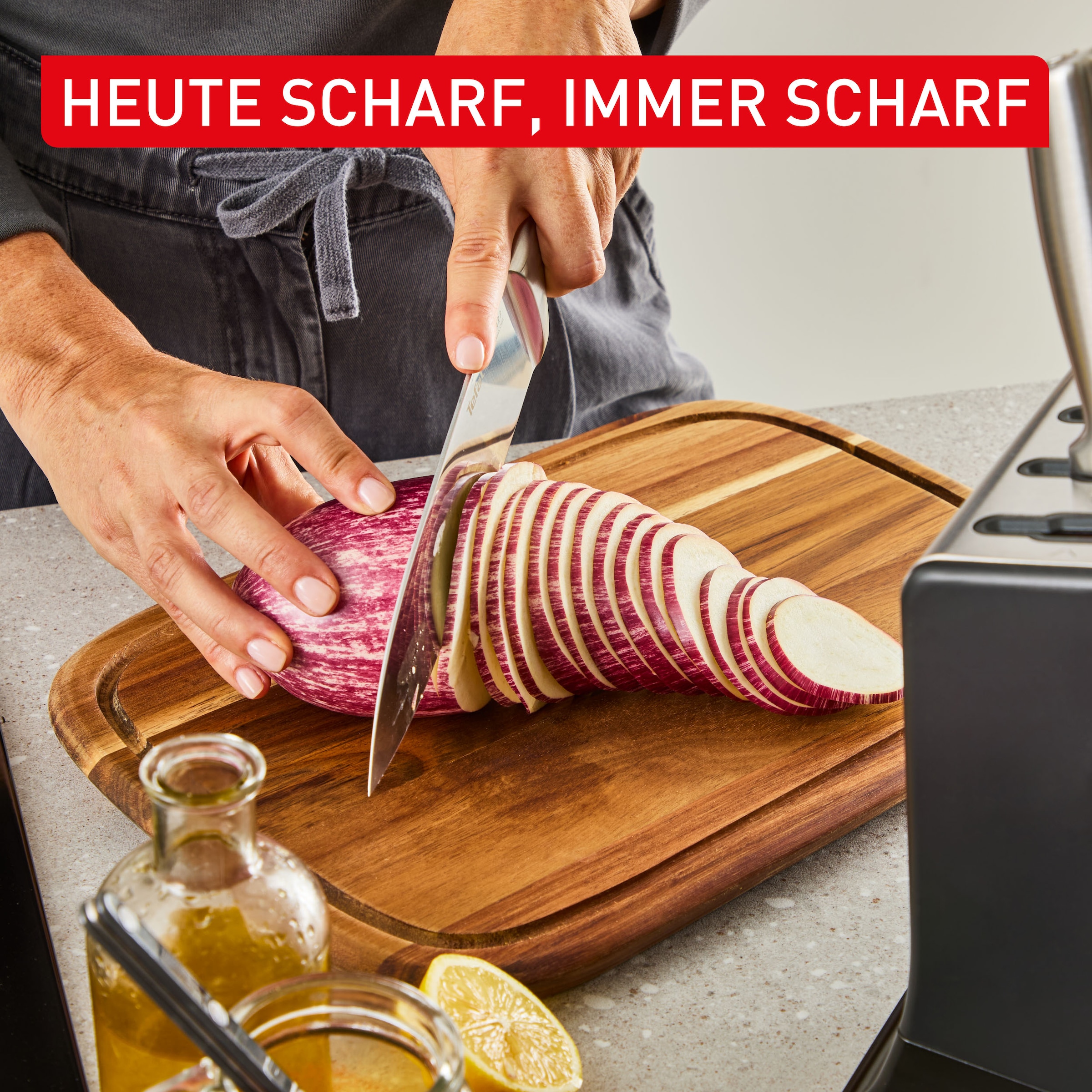 Tefal Messer-Set »EverSharp Pro« selbstschärfender Messerblock, Klingen aus deutschem Edelstahl