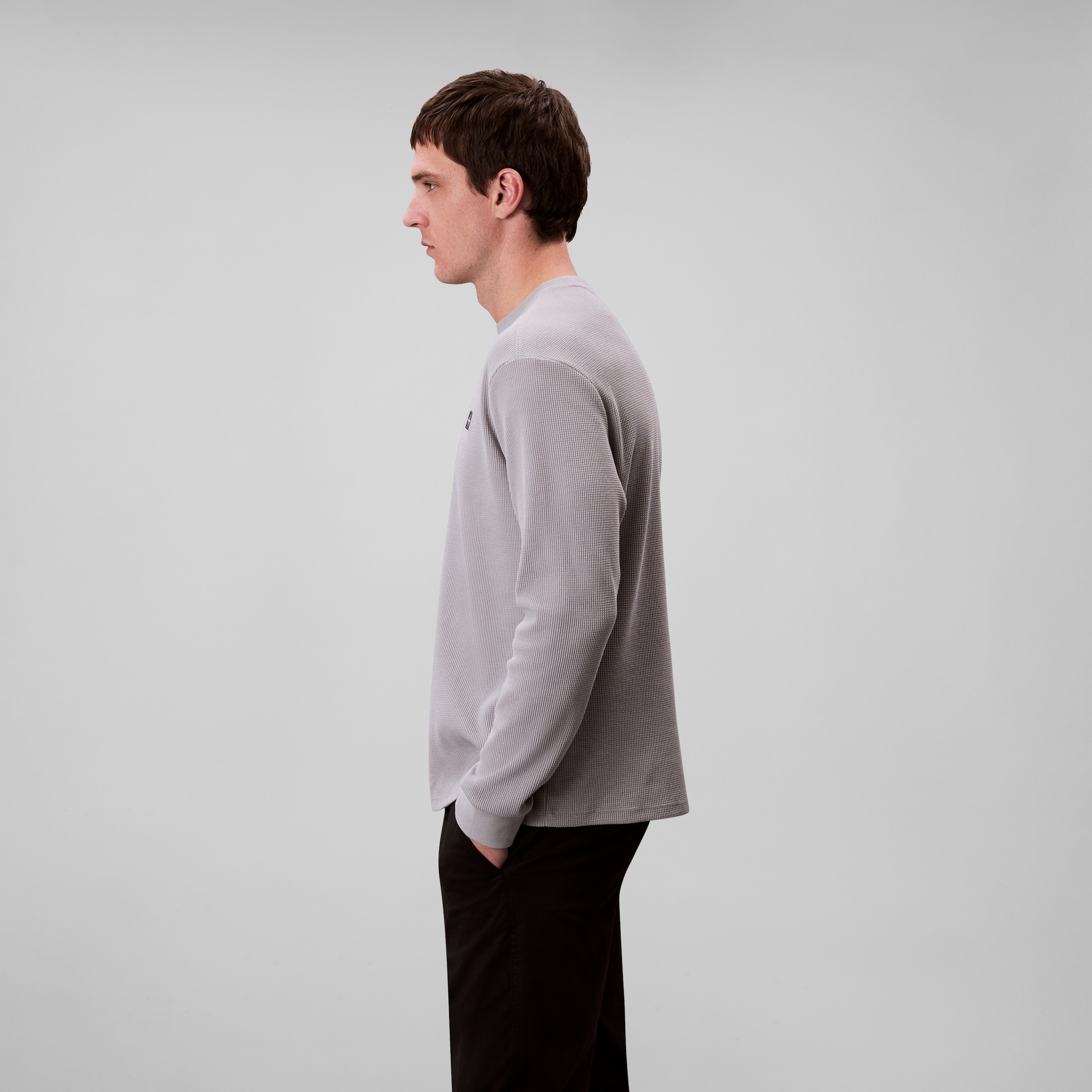 Calvin Klein Jeans Langarmshirt »LS WAFFLE BADGE CREWNK TEE«, Mit Rundhalsausschnitt