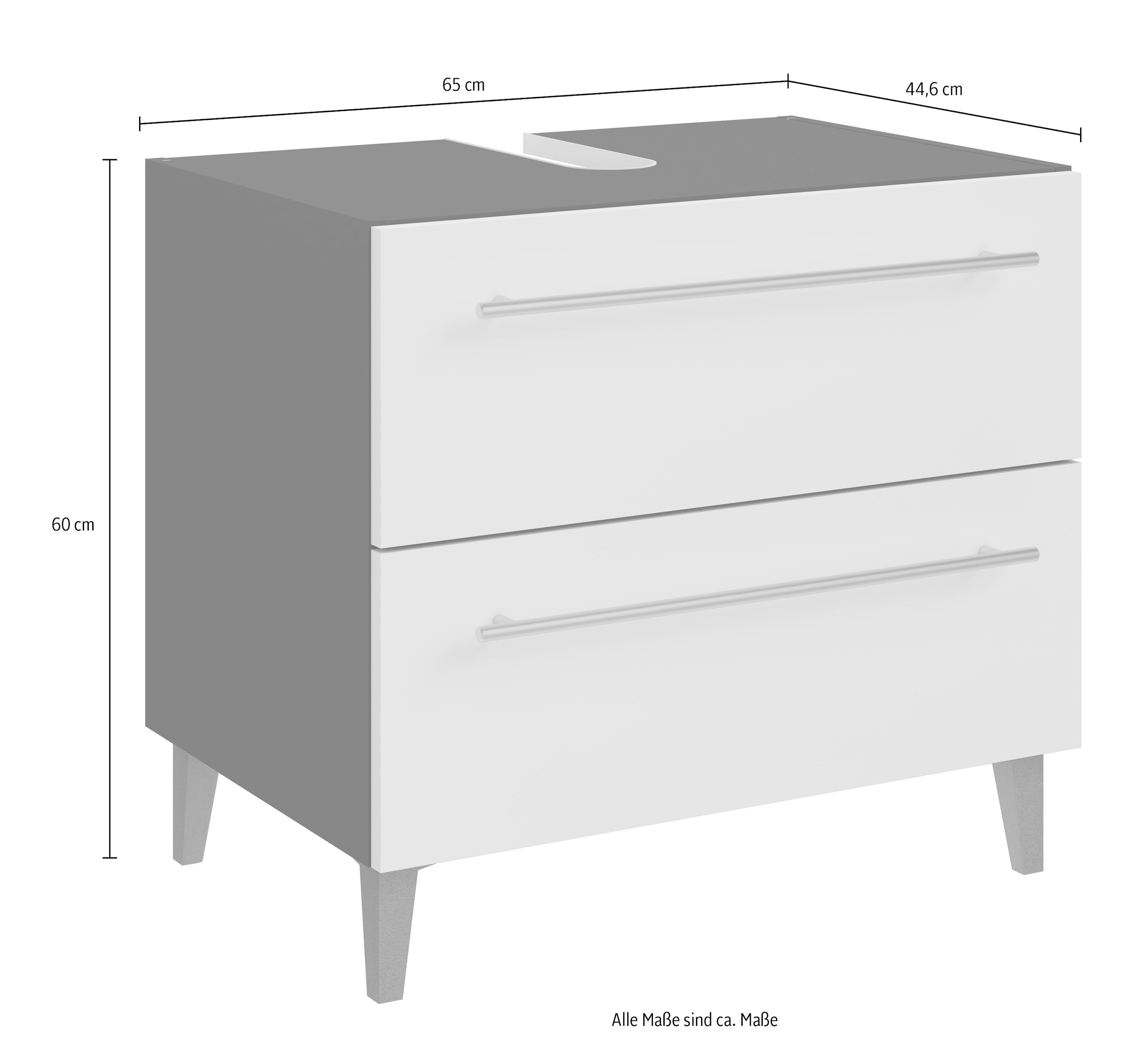 OPTIFIT Waschbeckenunterschrank »Pier« Breite 65 cm, schnelle Montage mit OPTIsnap