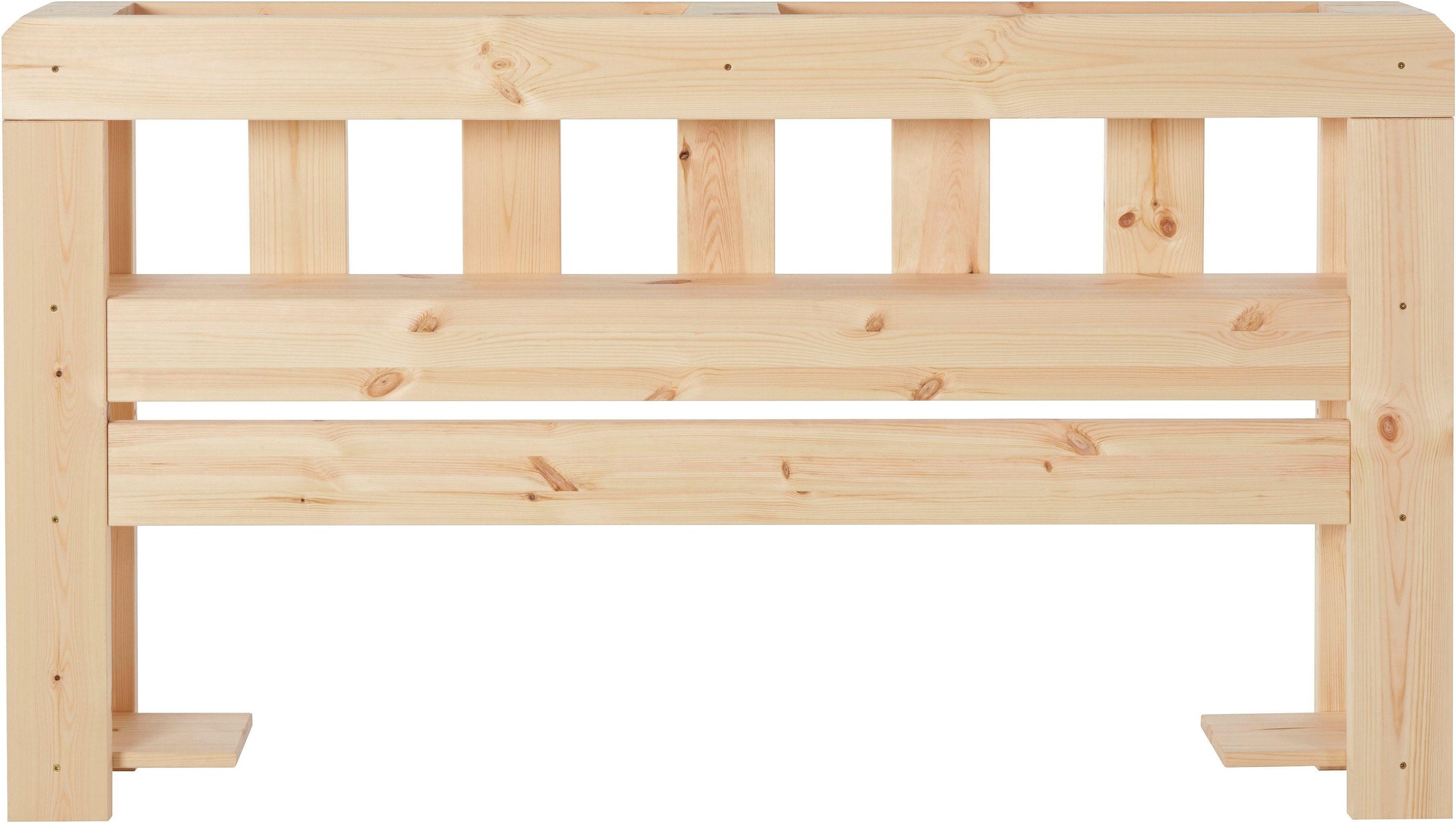 OTTO home Kopfteil »"ALASCO " Made in Europe, FSC® zertifiziertes Massivholz« für Palettenbett Alasco, aus Massivholz, mit 7 offenen Fächern