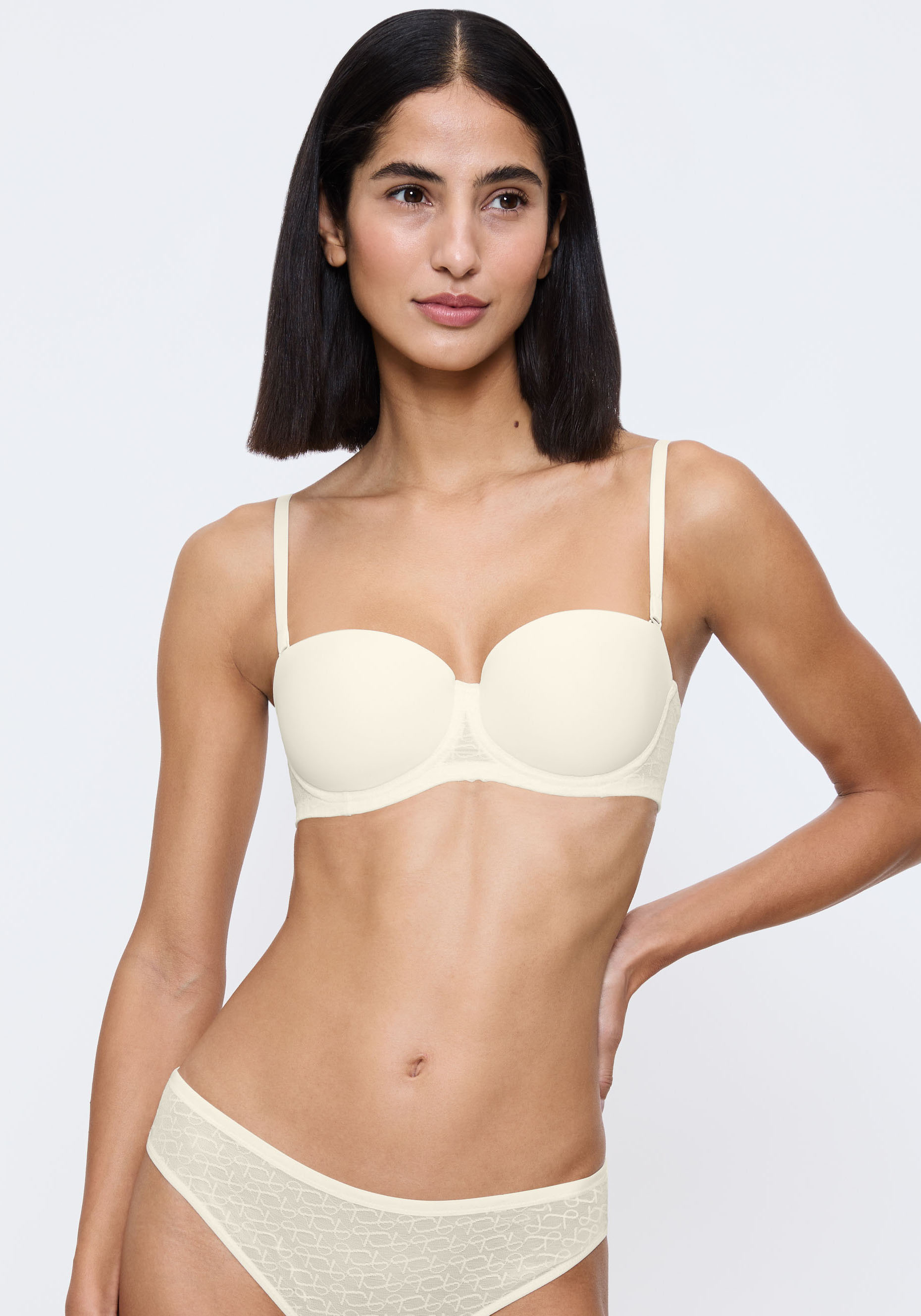 Triumph Bügel-BH "Signature Sheer" Monogramm-Tüll, abnehmbare Träger, nahtlose Cups