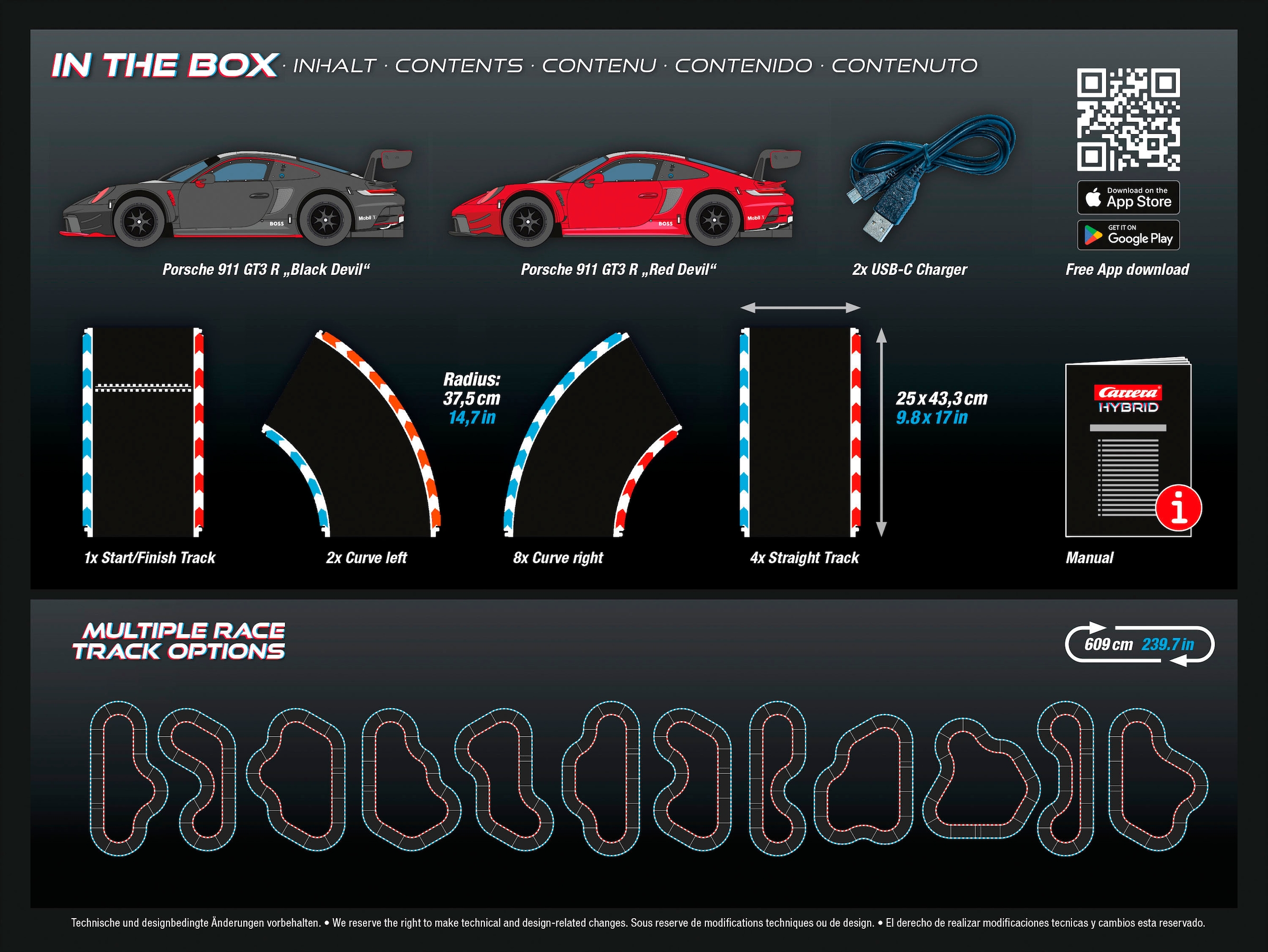 Carrera® Autorennbahn »Carrera Hybrid, Devil Drivers«, mit APP Steuerung
