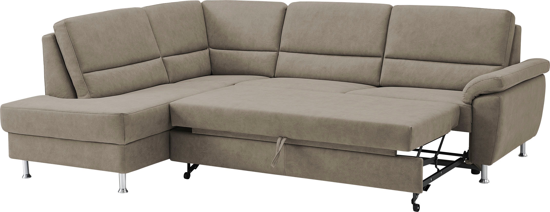 CALIZZA INTERIORS Ecksofa »Onyx L-Form«, Ottomane links oder rechts, wahlweise mit Bettfunktion, Breite 257 cm