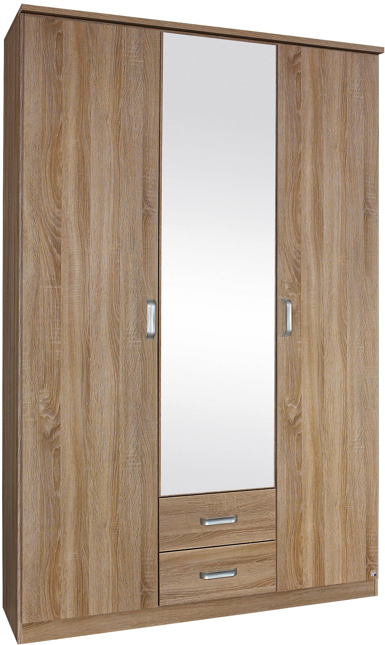 rauch Kleiderschrank "Schrank Drehtürenschrank Garderobe Ankleide Schlafzimmerschrank GANDRA" Breiten 136/181/226/271 cm, Höhe 212 cm, mit Oberkranz und voll aufgelegtem Spiegel MADE IN GERMANY