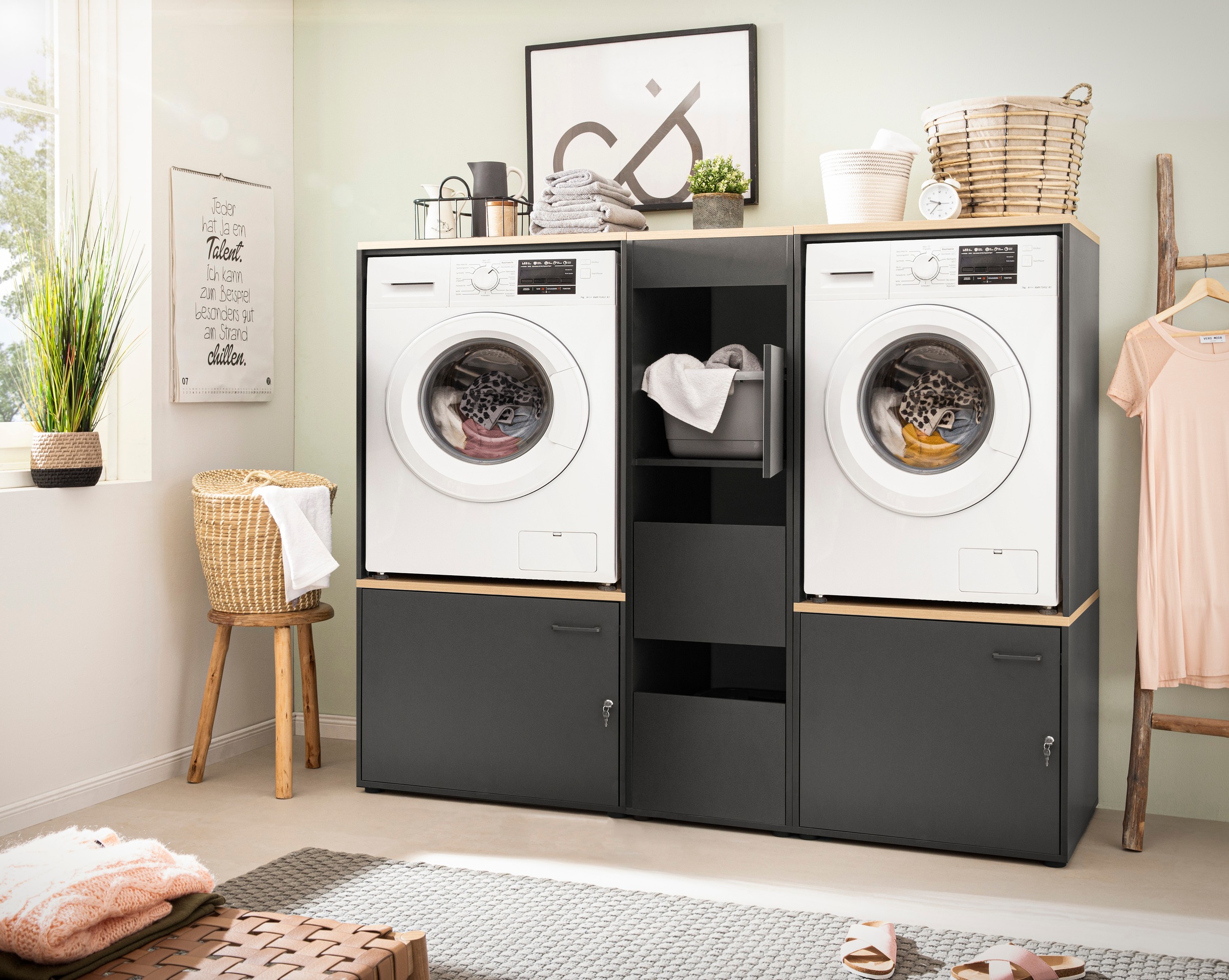 Schildmeyer Waschmaschinenumbauschrank "Solea, Breite 67 cm" Variabel anbri günstig online kaufen