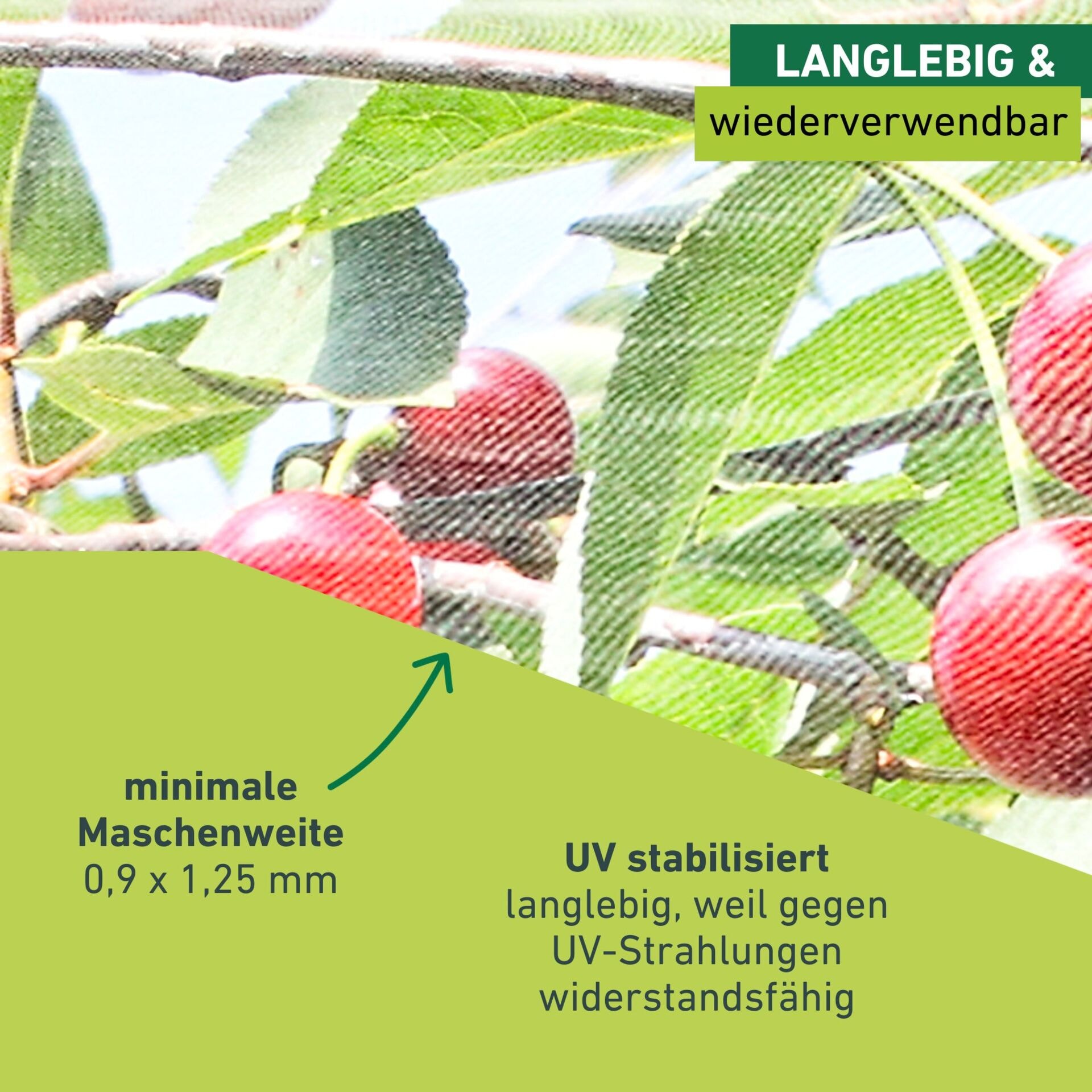 Windhager Schädlingsschutznetz »zum Schutz vor Kirschessigfliegen und Vögeln« 1 Stk. tlg. Insektenschutz-Netz UV-stabilisiert, Obstbaumnetz 4 x 5 m, weiß