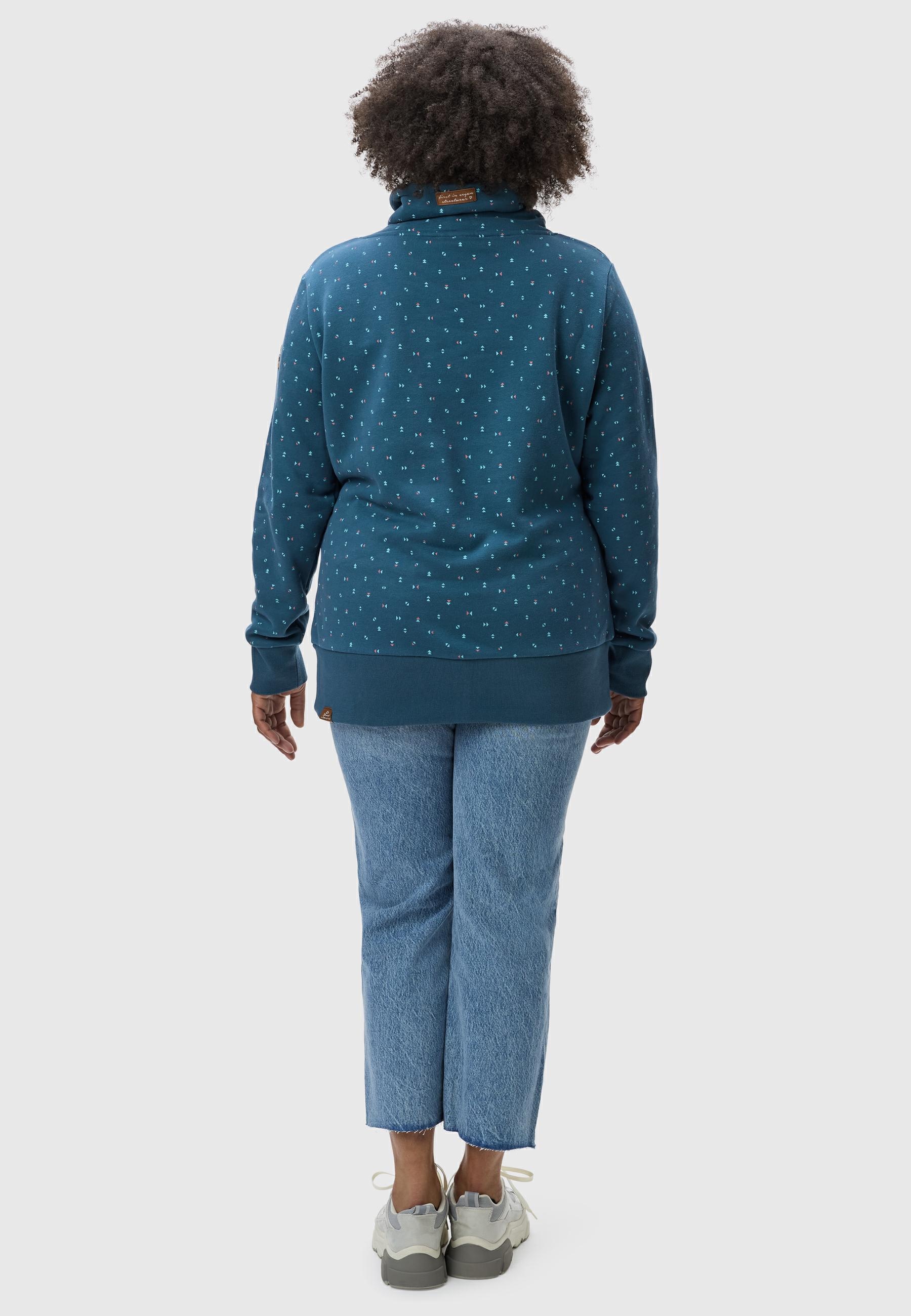 Ragwear Schalkragenpullover »Angell Plus«, Nachhaltiger Damen Sweater mit Kaminkragen