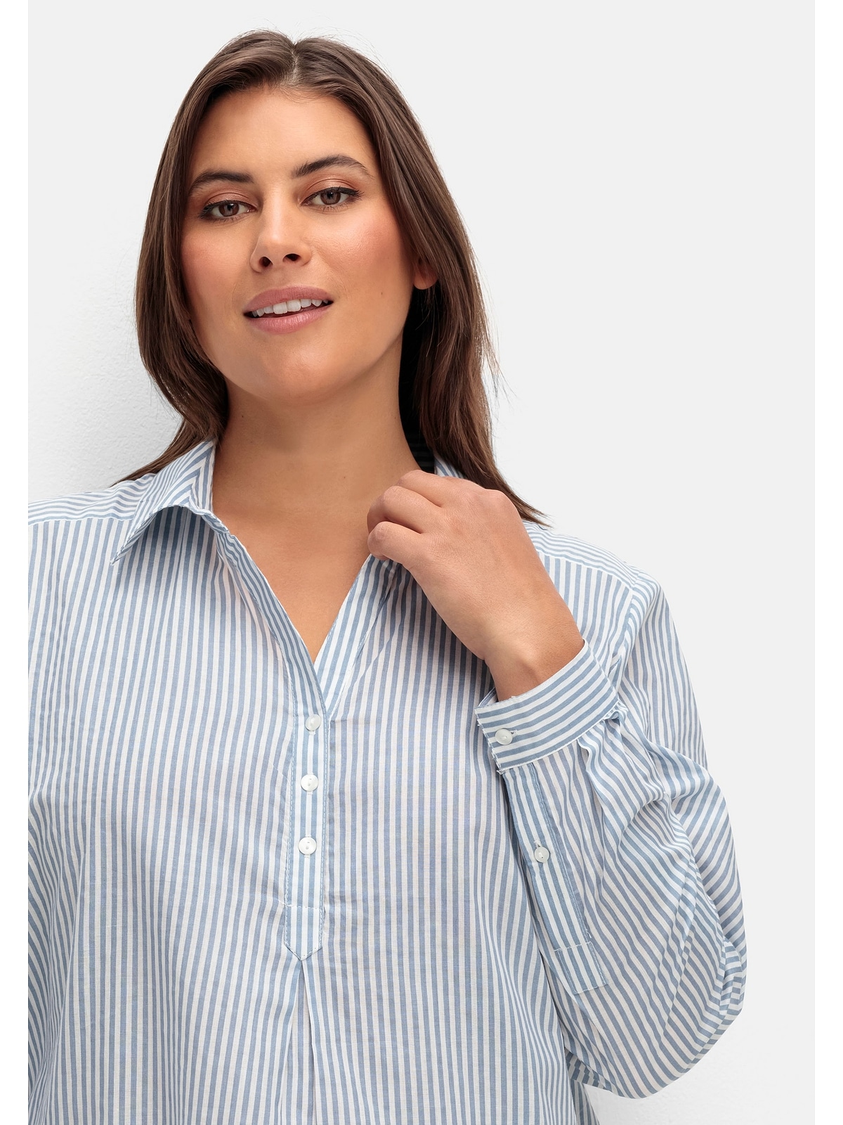 »Große bestellen Sheego | Größen«, online mit Hemdbluse Krempelfunktion BAUR