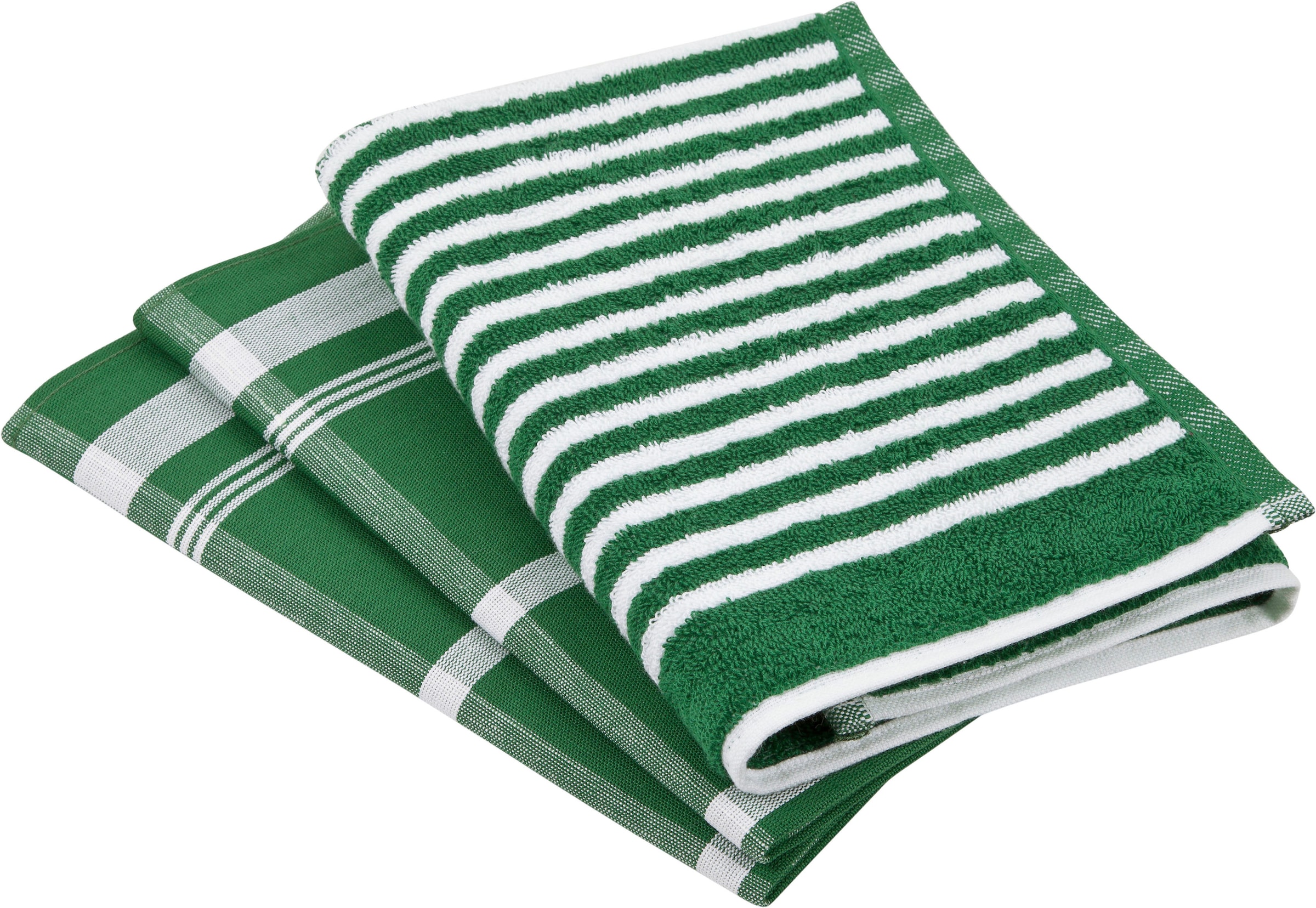 ROSS Geschirrtuch "Exclusiv" 1x Küchen-Frottiertuch (Streifen) und 2 Geschi günstig online kaufen