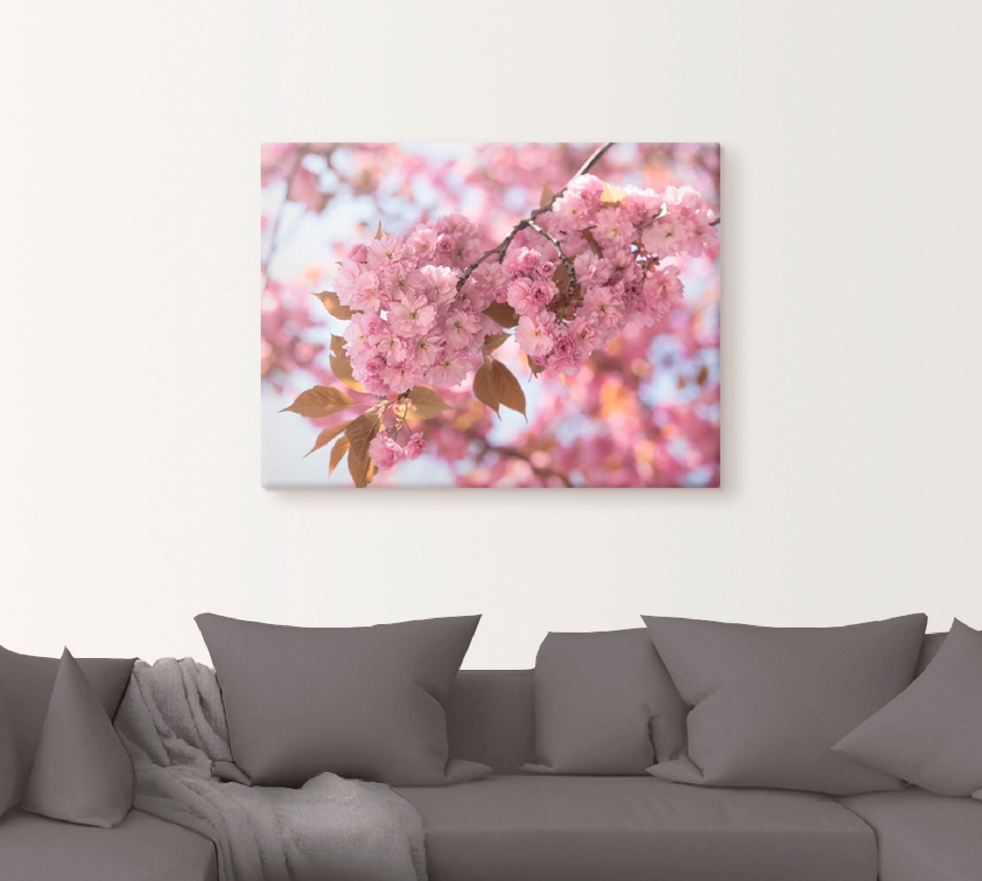 Artland Wandbild "Japanische Kirschblüte in Love I" Blumen 1 Stk. tlg. als günstig online kaufen