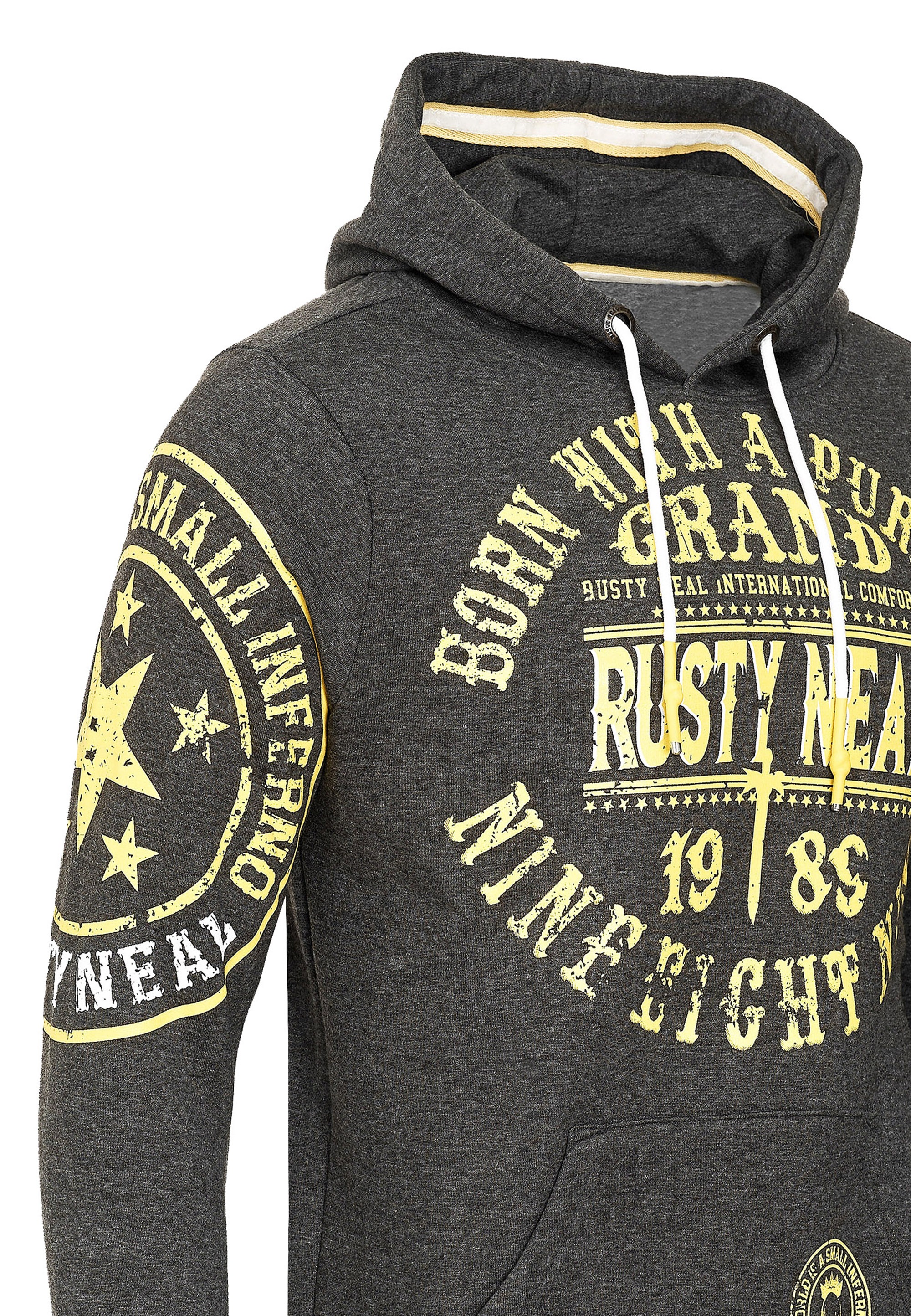Kapuzensweatshirt, für ▷ Neal | BAUR Rusty mit Markenprints coolen