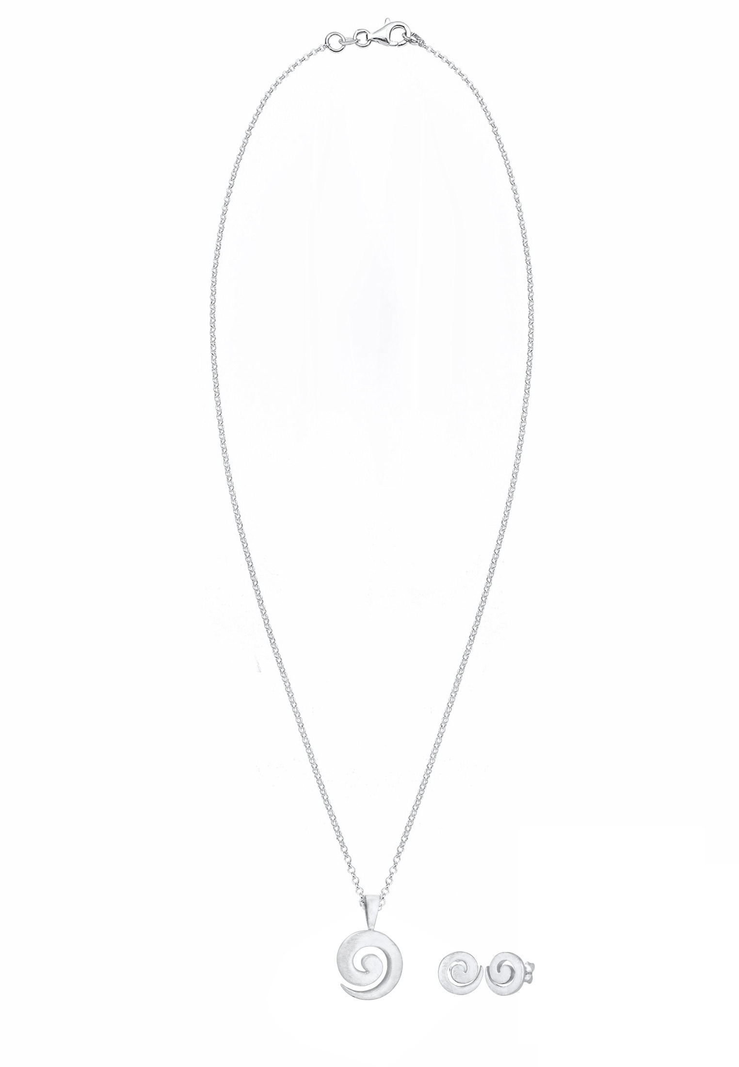 Nenalina Schmuckset »Spirale Basic Geo Halskette Ohrstecker 925 Silber« ()