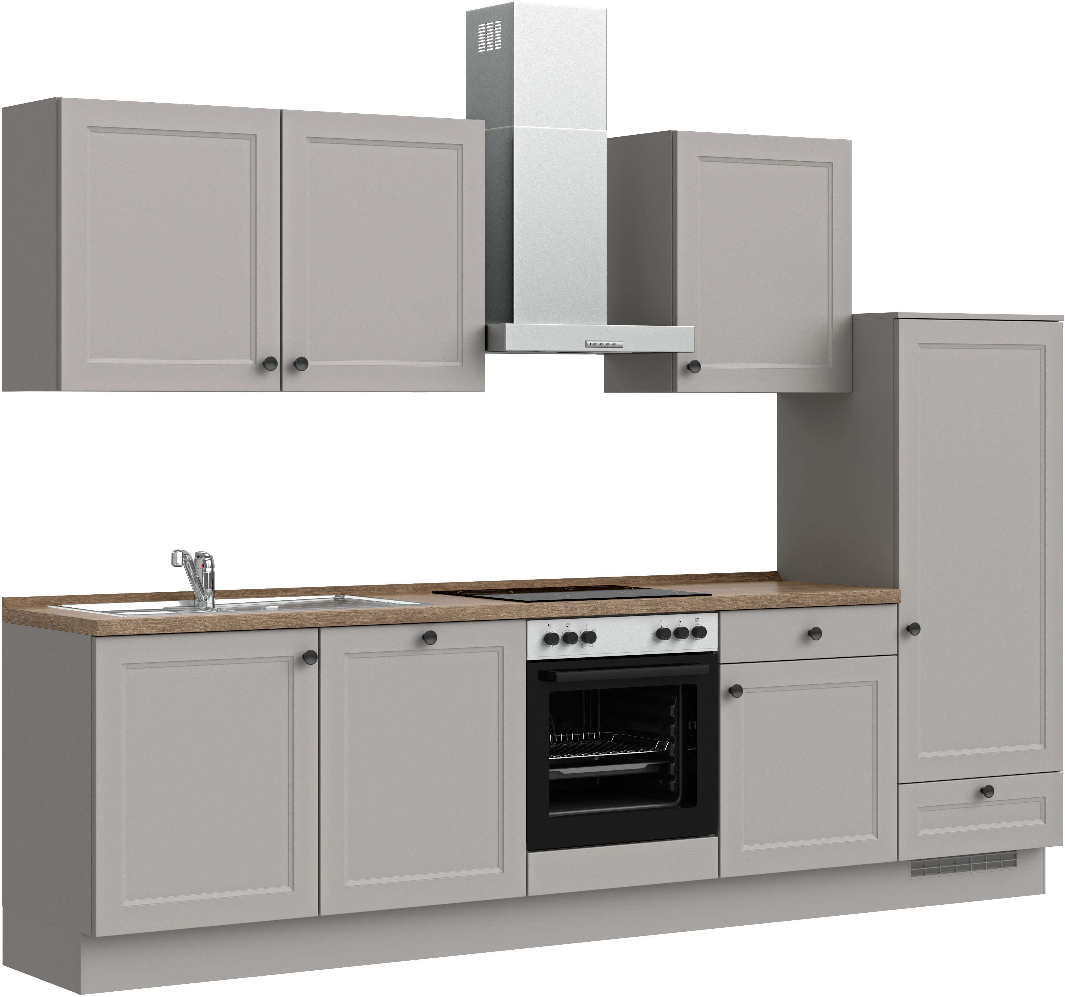 nobilia Küchenzeile ""Cascada I", NEU: individuell anpassbar mit gratis Profi-Beratung" vormontiert, Breite 300 cm, Ausrichtung wählbar, wahlw. mit E-Geräten