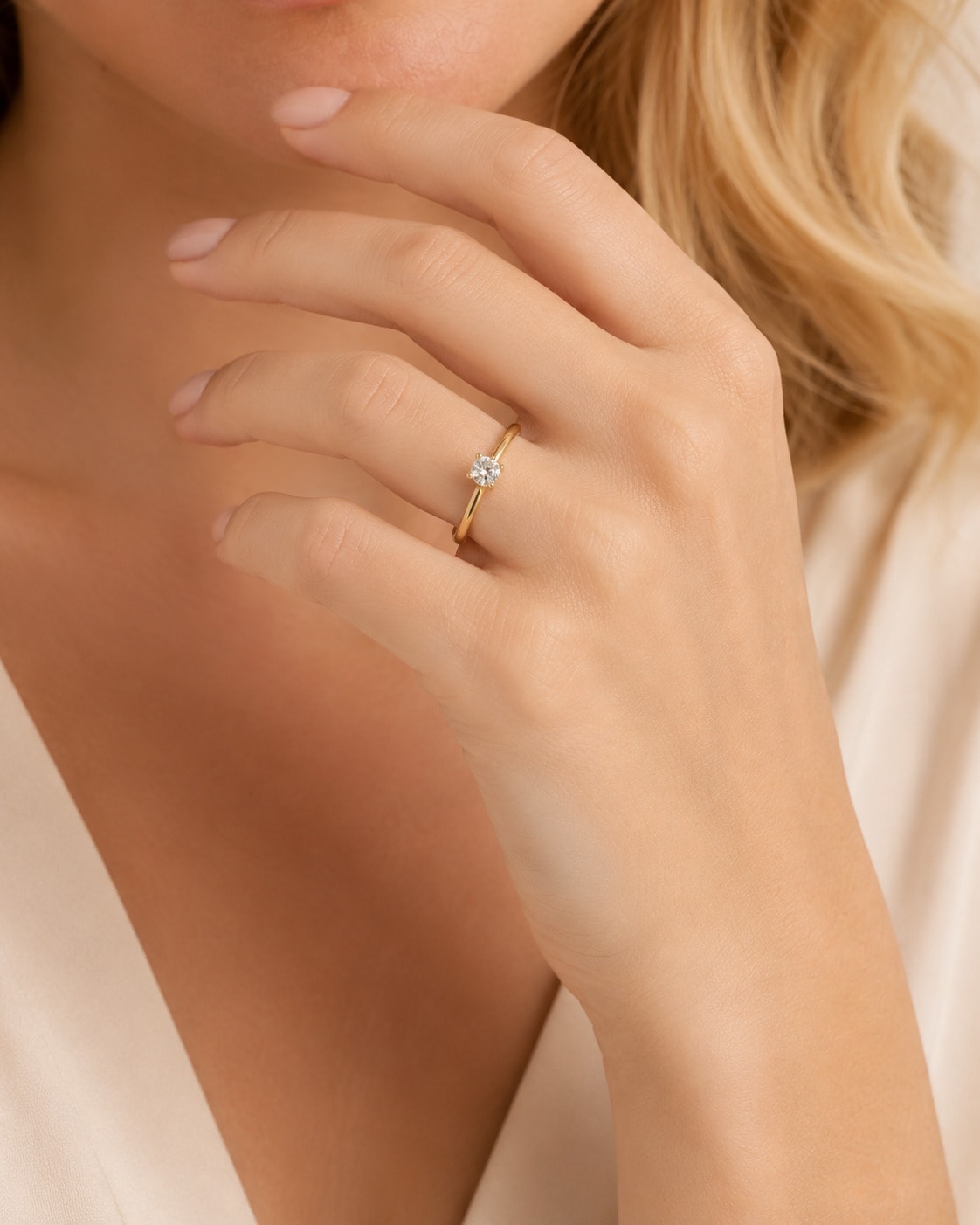 ONE ELEMENT Diamantring »Ring aus 585 Gold« mit 1 Lab Grown Diamant / Labordiamant 0,25 ct