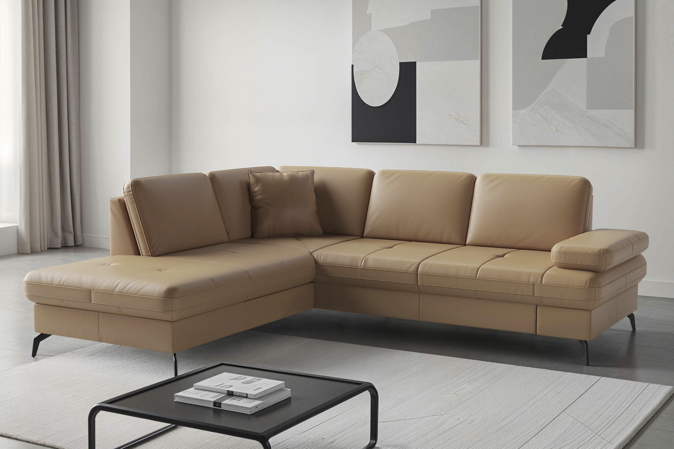 sit&more Ecksofa "Morris Jubi, Ottomane, Breite 238 cm" mit Armteilfunktion, wahlweise mit Schlaffunktion