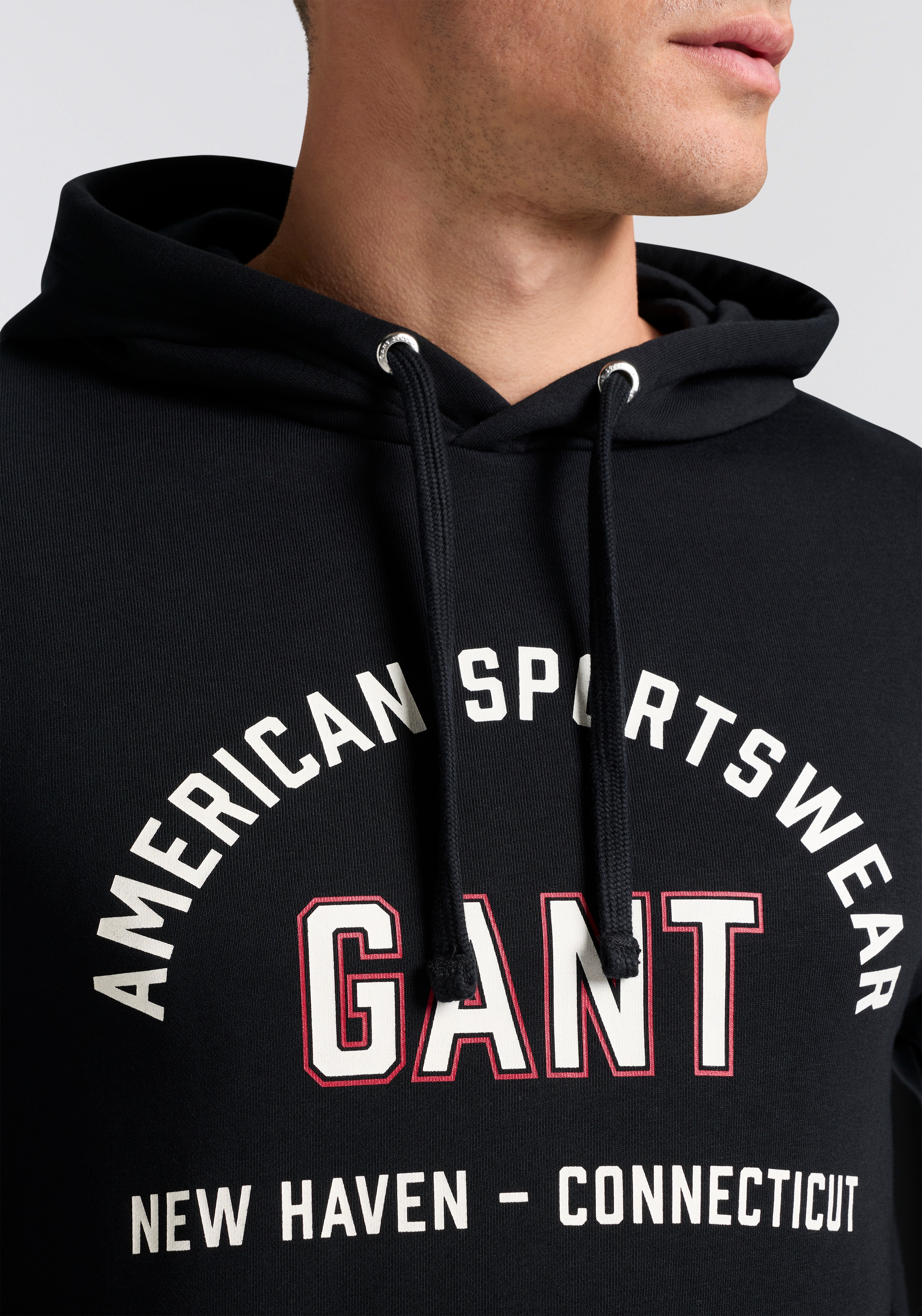 Thumbnail - Gant Sweatshirt "PRINTED GRAPHIC" mit Kapuze, regular fit, Kängurutasche