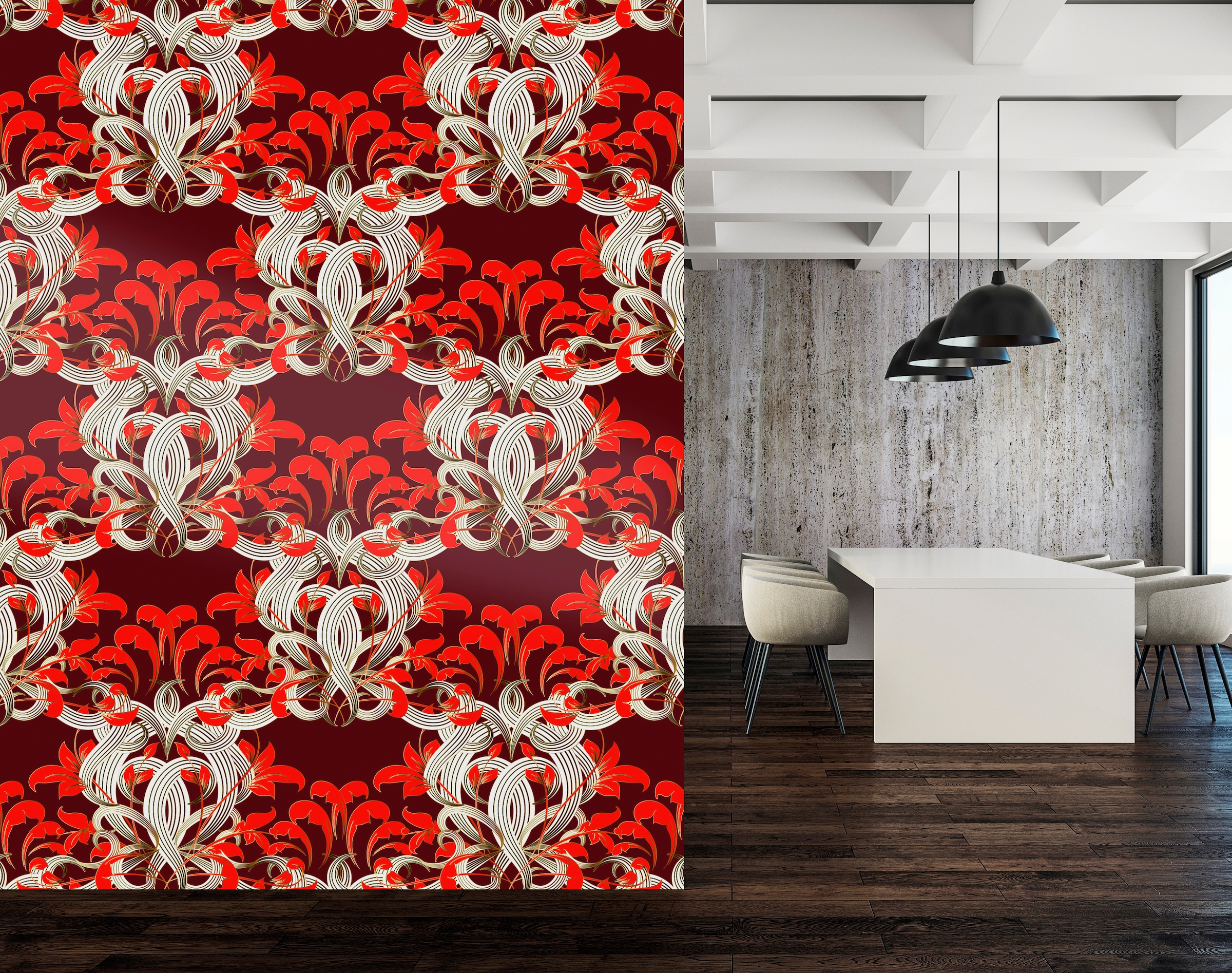 queence Vinyltapete »Kelsey«, bedruckt-Barock-Antikoptik-Kunst, 90x250cm, selbstklebend, kinderleichte Anbringung, Sticker