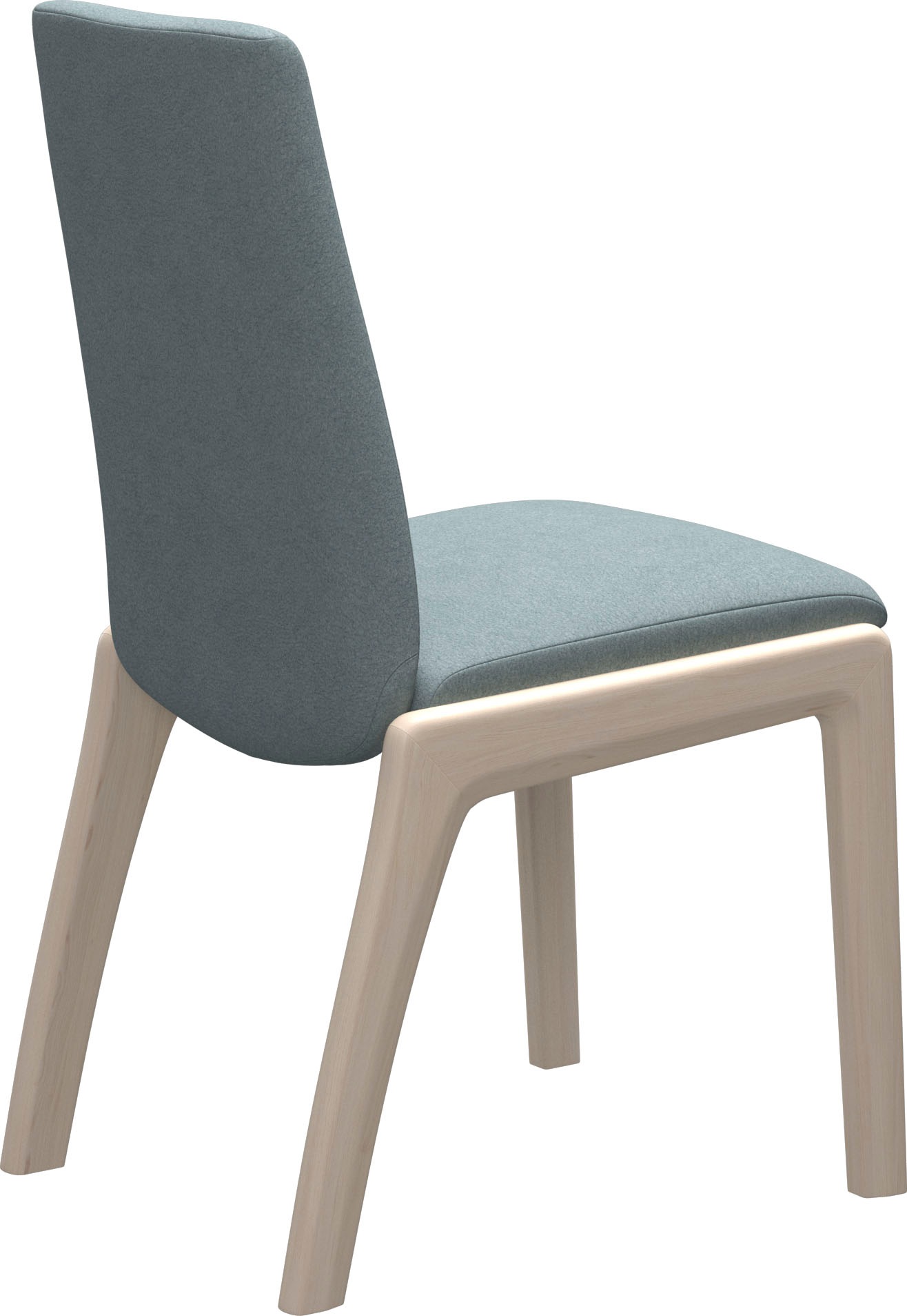 Polsterstuhl STRESSLESS "Laurel", blau (aqua dinamica, eiche gekalkt), B:57cm H:92cm T:59cm, Microfaser DINAMICA (88% Polyester, 12% Polyurethan), Stühle, Polsterstuhl, Low Back, Größe M, mit abgerundeten Beinen in Eiche gekalkt 2