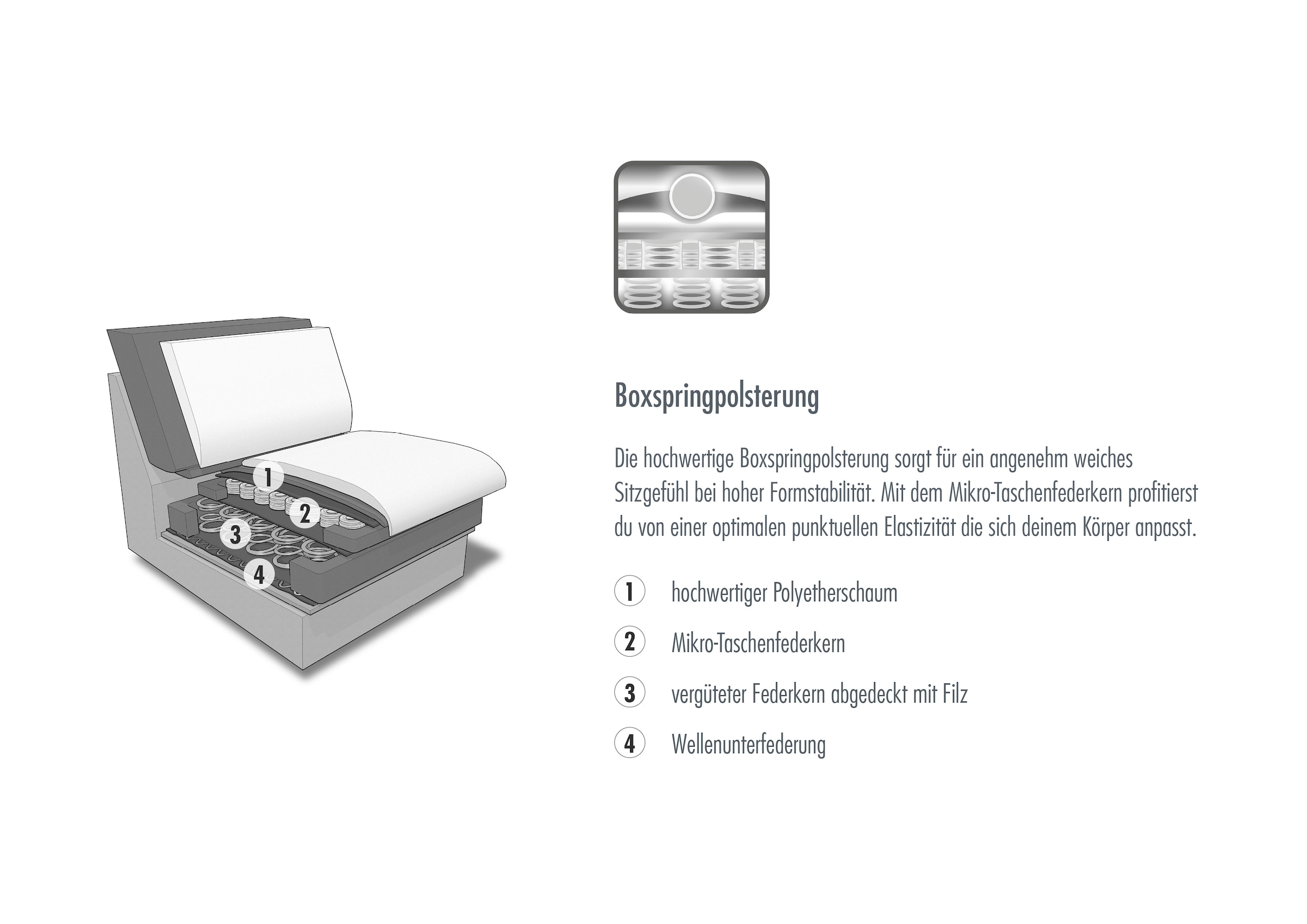 Die PlanBar Ecksofa »MP-IN17041 L-Form«, Sitztiefenverstellung, optional mit Kopfteilverstellung & Bettfunktion
