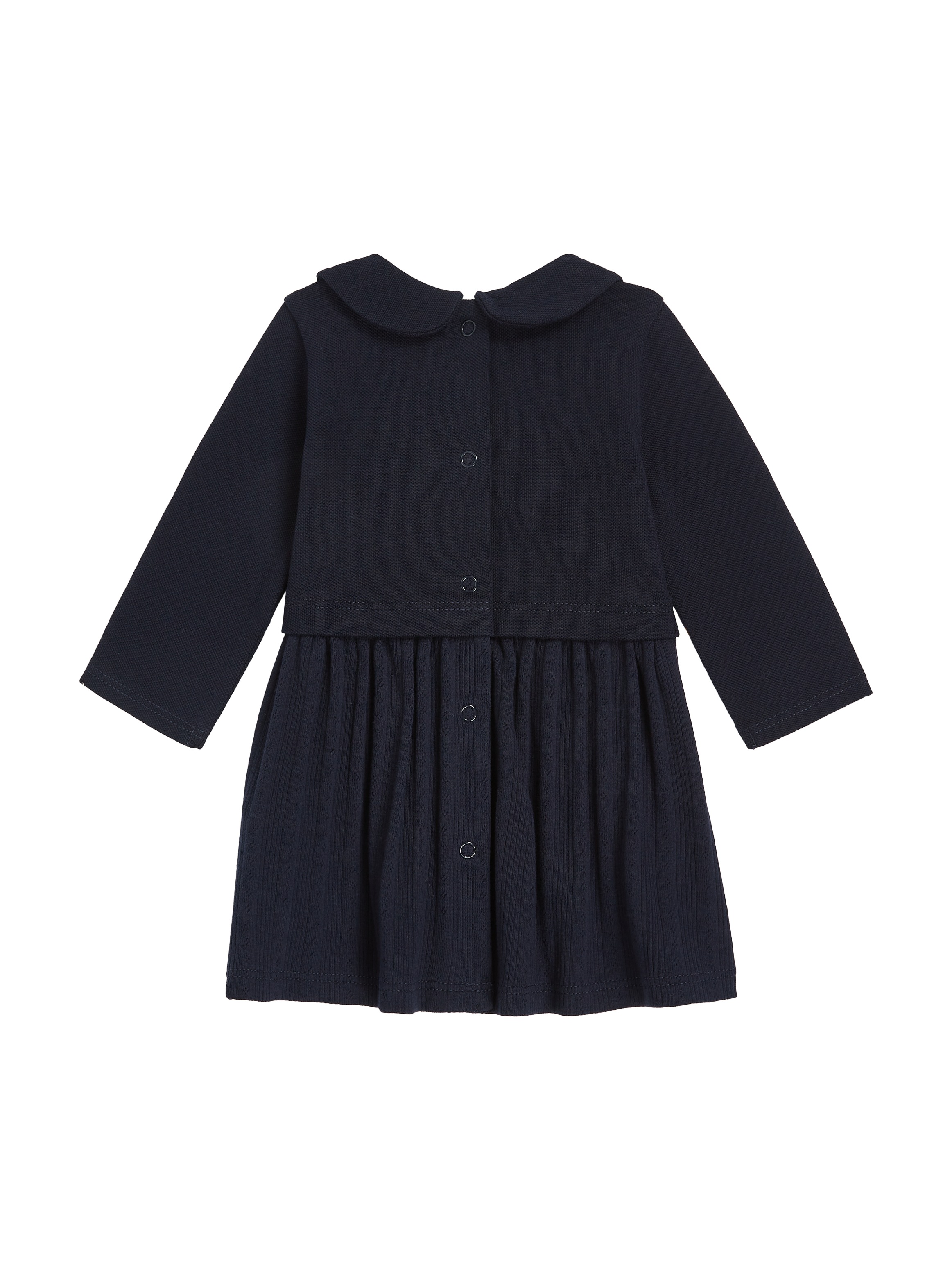 Tommy Hilfiger Jerseykleid »PIQUE POINTELLE REGULAR DRESS LS«, Baby bis 2 Jahre