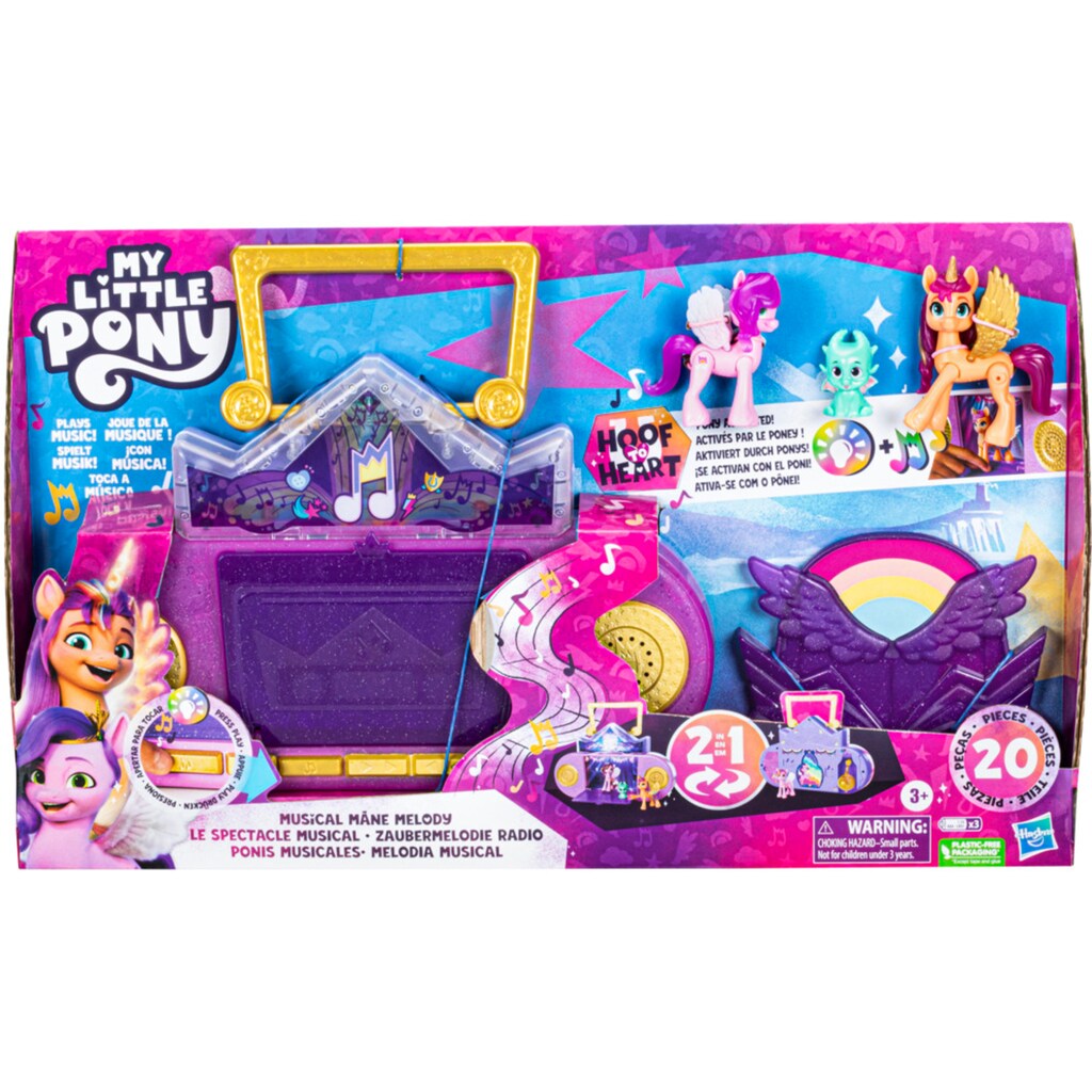 Hasbro Spielwelt »My Little Pony Zaubermelodie Radio«, mit Spielfiguren Sunny, Pipp und Sparky