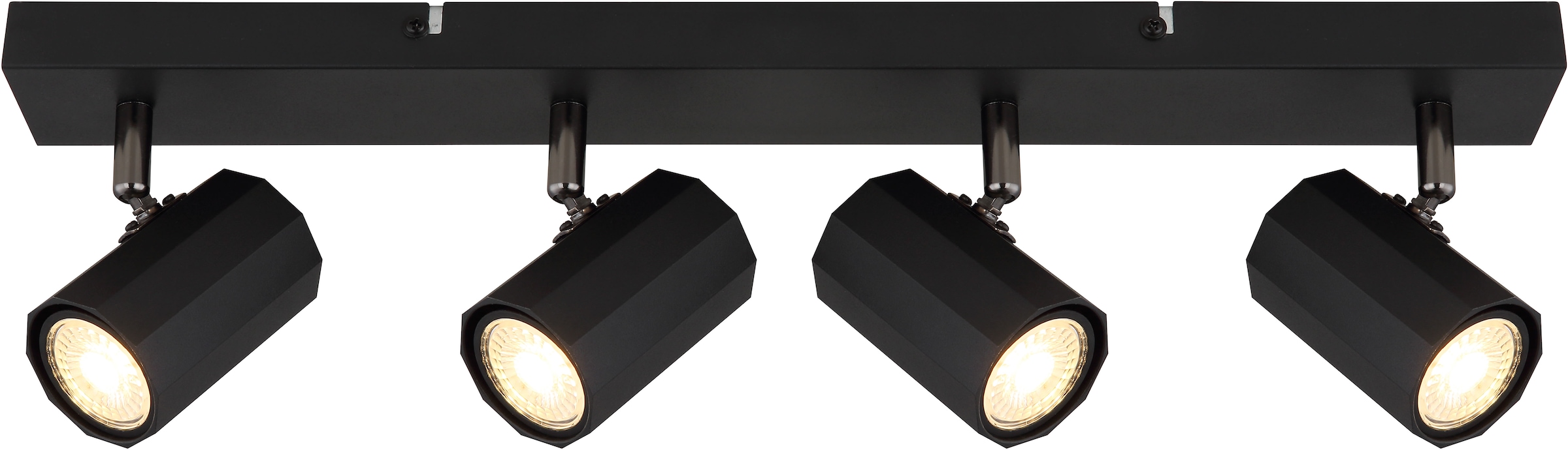 GLOBO LIGHTING Deckenstrahler »JAMES«, Leuchtmittel GU10 | ohne Leuchtmittel, Deckenspot/schwarz/Wohnzimmer/Flur/Schlafzimmer