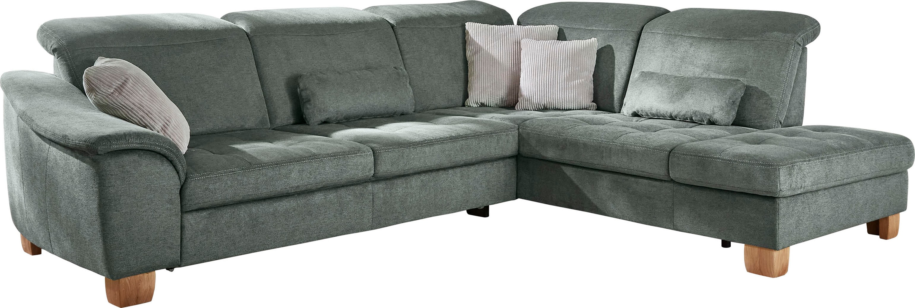 Die PlanBar Ecksofa "PP-LA23145 L-Form" inkl. Kopfpolsterverstellung, Federkernpolsterung