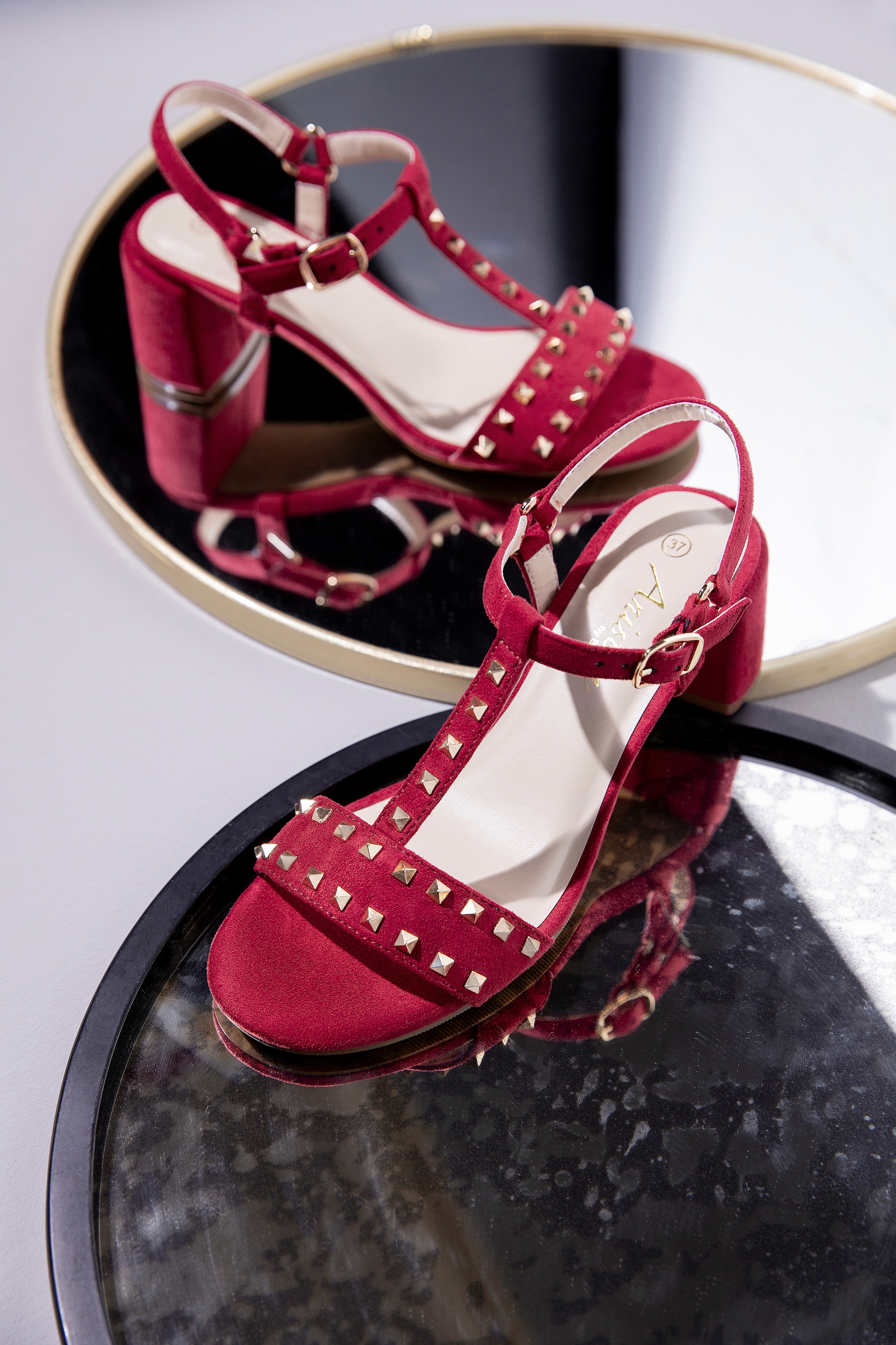 Aniston SHOES Riemchensandalette  Sommerschuh, Blockabsatz, Nietenverzierung - NEUE KOLLEKTION