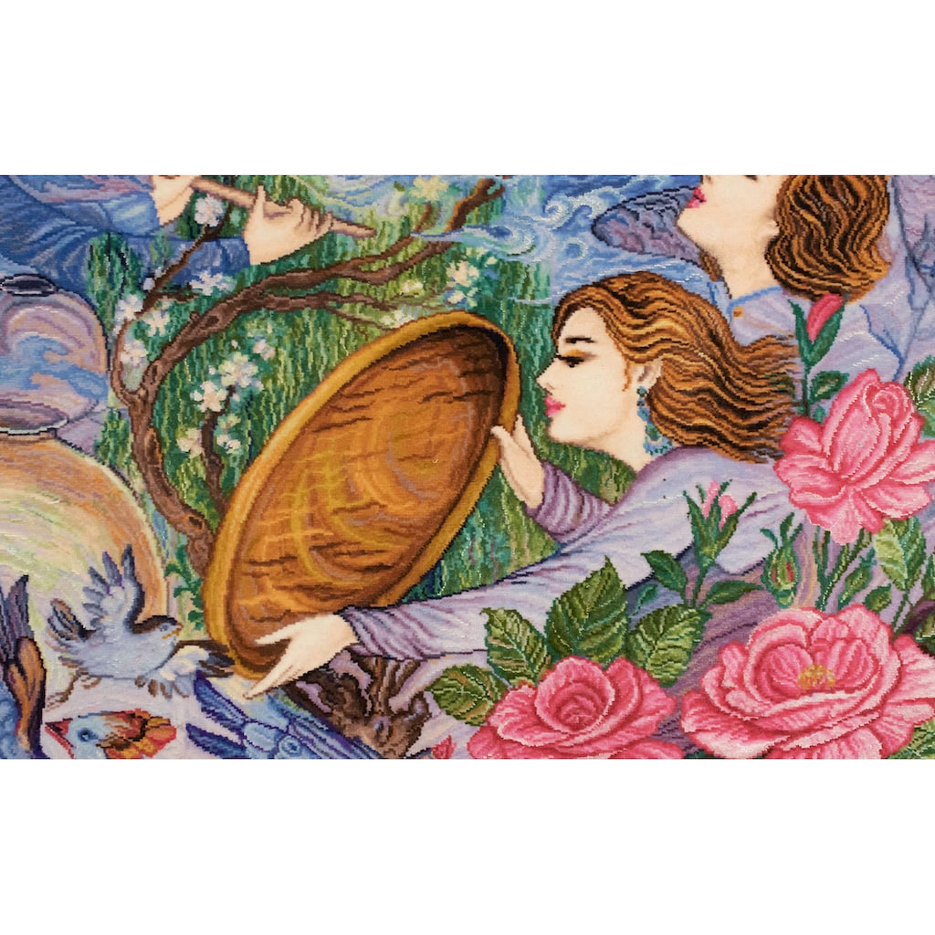 morgenland Wandteppich »Bild-Teppich Figurativ 103 x 70 cm«, rechteckig, Unikat mit Zertifikat