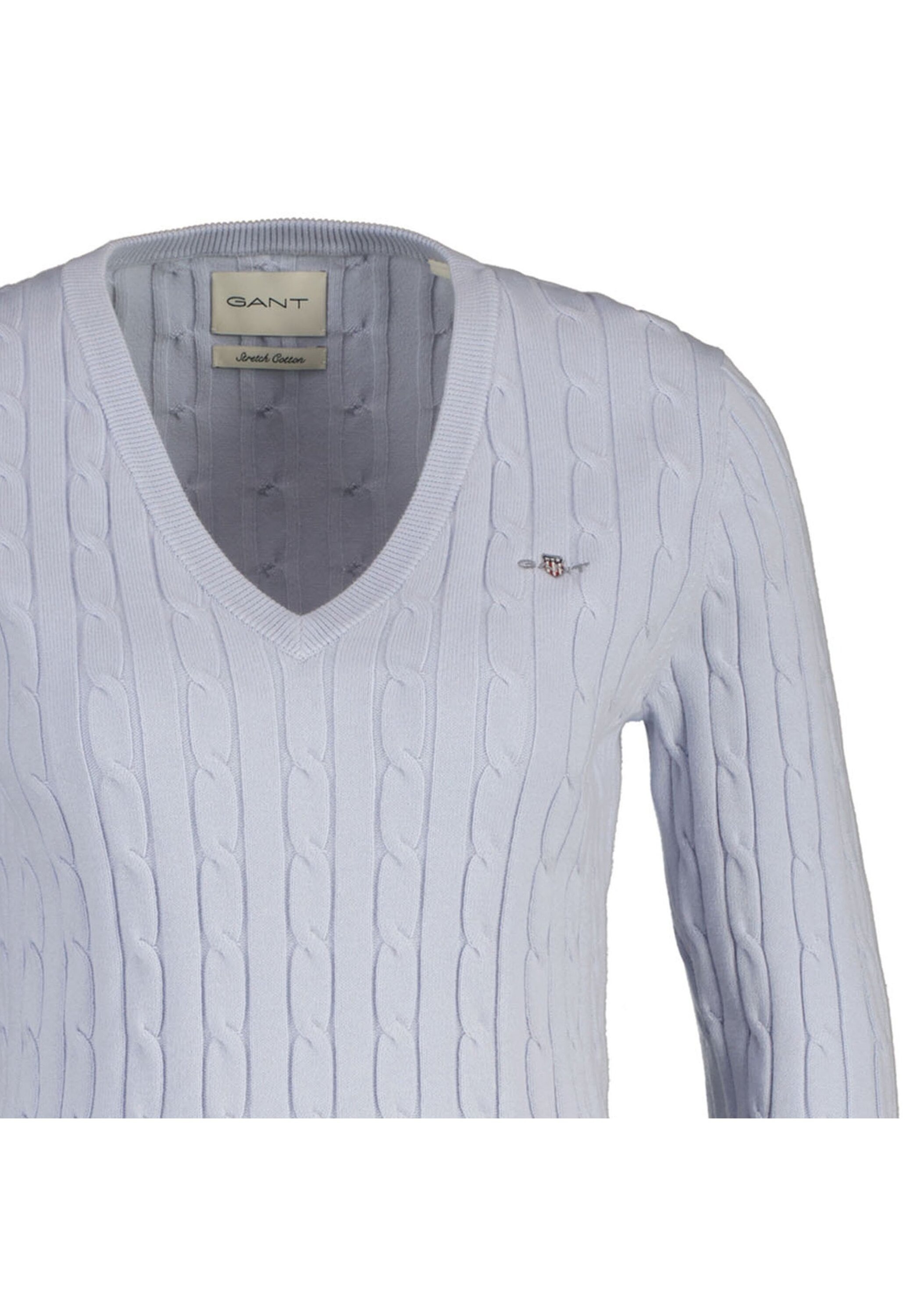 Gant Sweater "Strickpullover STRETCH COTTON CABLE V-NECK" günstig online kaufen